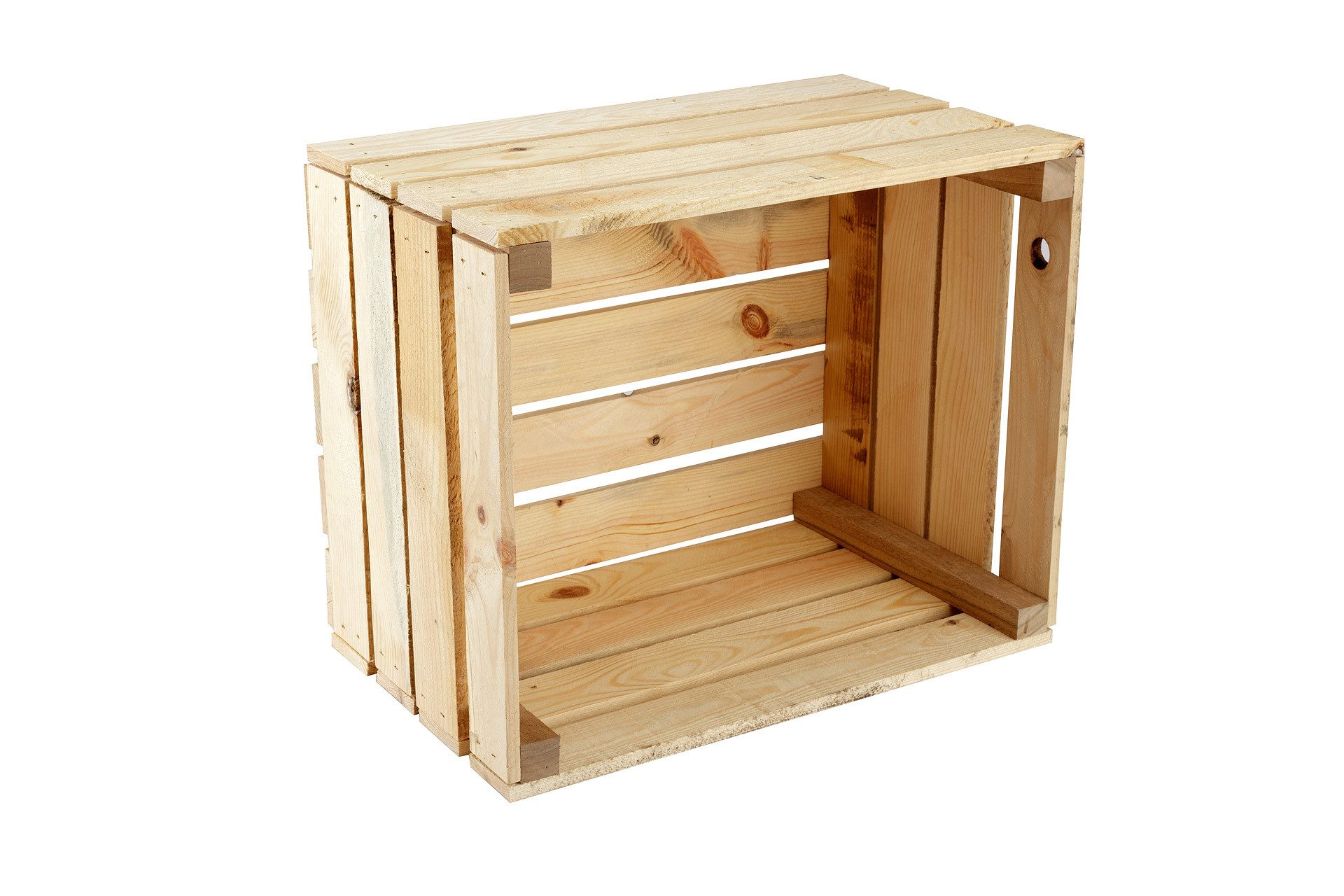 GrandBox Dekokiste Holz Kiste 50x40x30 cm natur Vintage (1er Set)