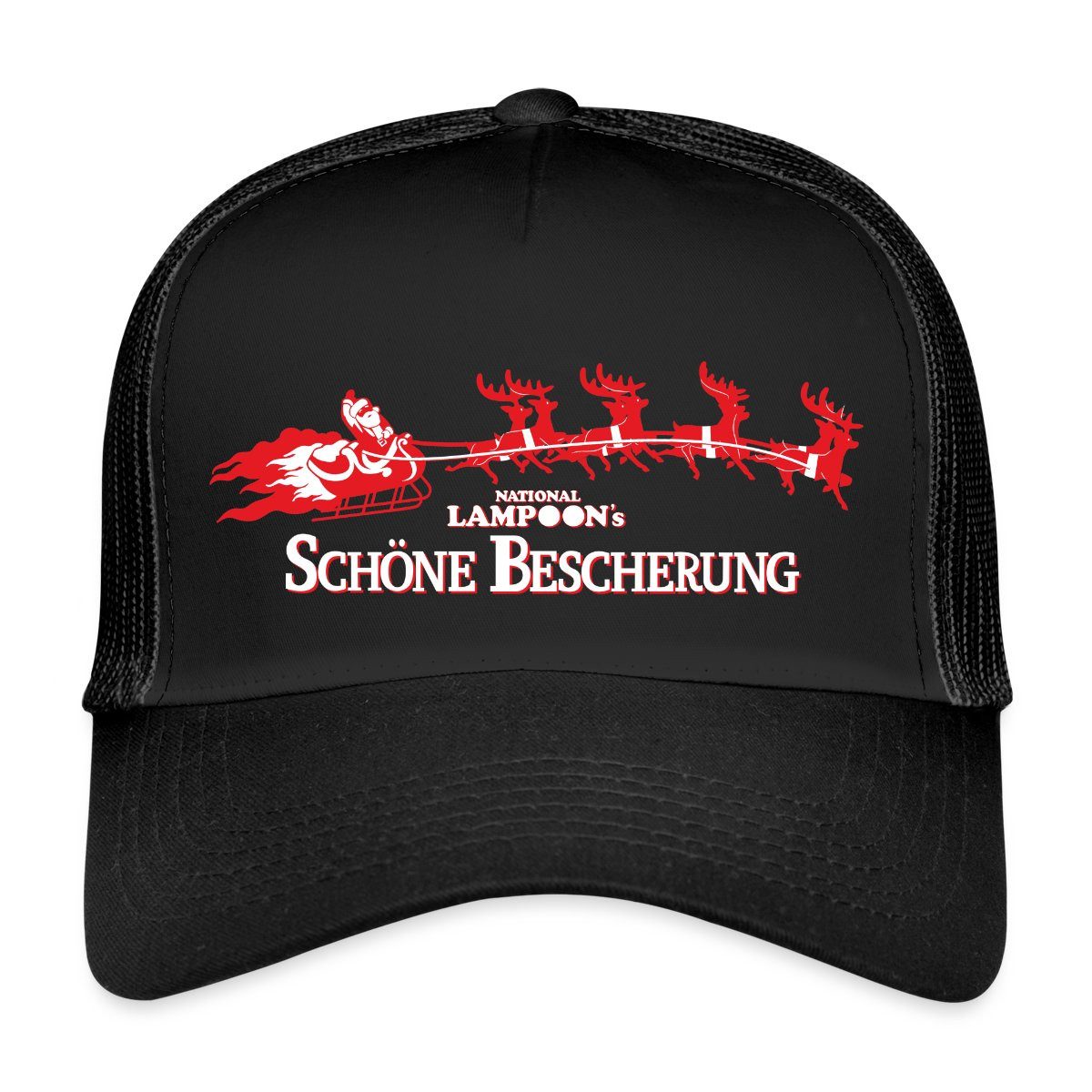Spreadshirt Trucker Cap Schöne Bescherung Logo Mit Weihnachtsmann Trucker Cap (1-St)