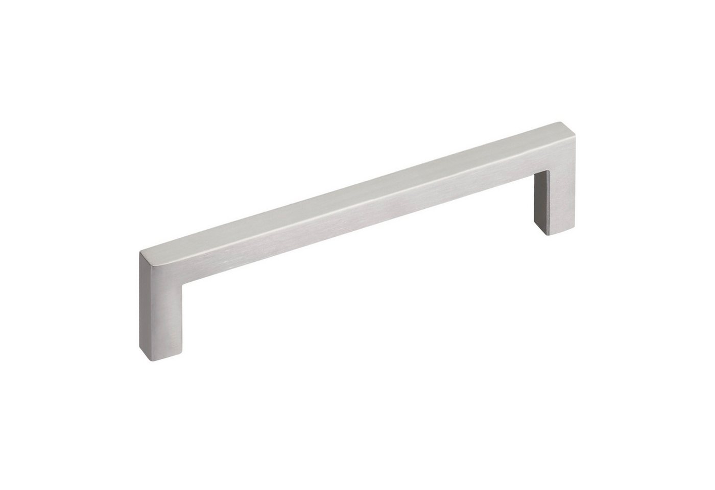 SO-TECH® Möbelgriff Stangengriff E8, aus echt Edelstahl, Profil eckig 10x10 mm (1-St), gebürstet, Bohrlochabstand 128 mm, mit Schrauben