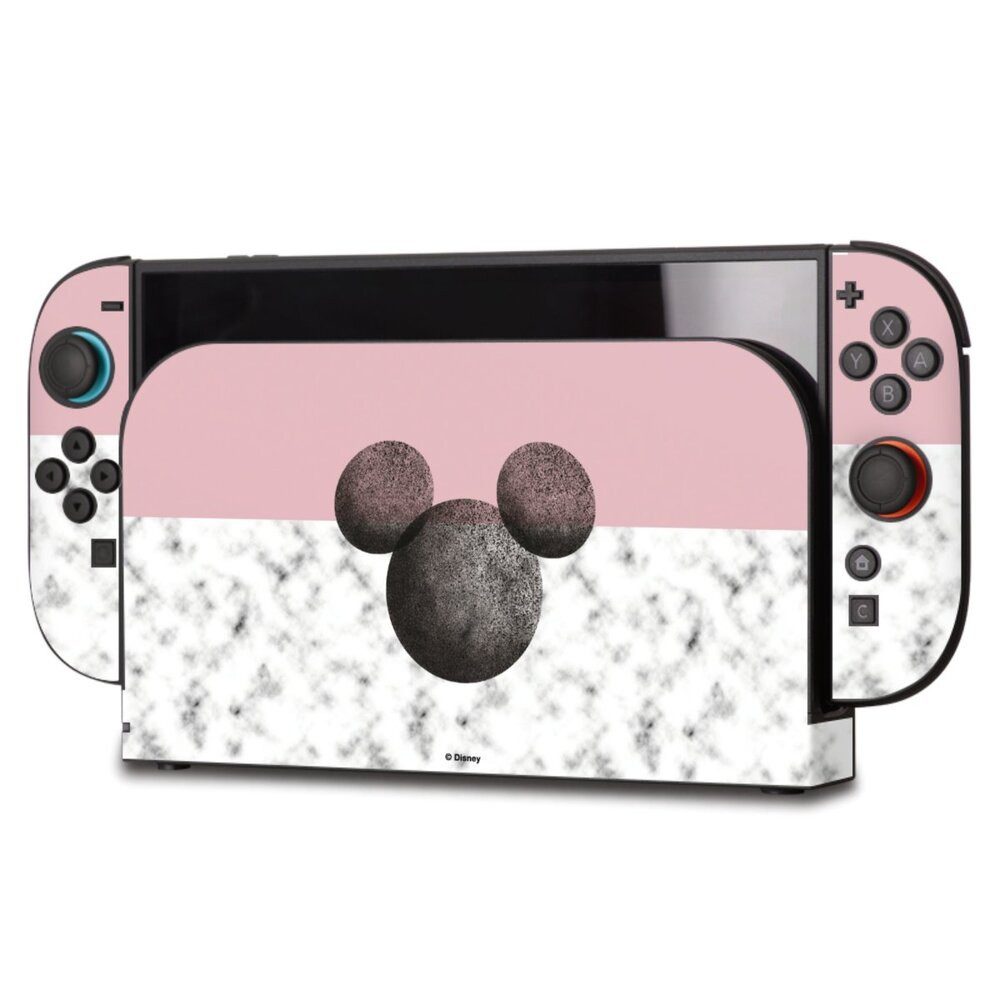 DeinDesign Konsolen-Cover Disney Marmor Minnie Mouse Mickey Mouse Marmor, Nintendo Switch 2 Skin Aufkleber Sticker Folie