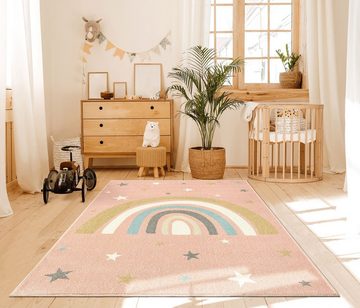 Teppich Beat Kids Moderner Weicher Kinderteppich, Regenbogen, the carpet, Rechteck, Höhe: 9 mm, Pflegeleicht, Farbecht, Kindergerecht, Hochwertig