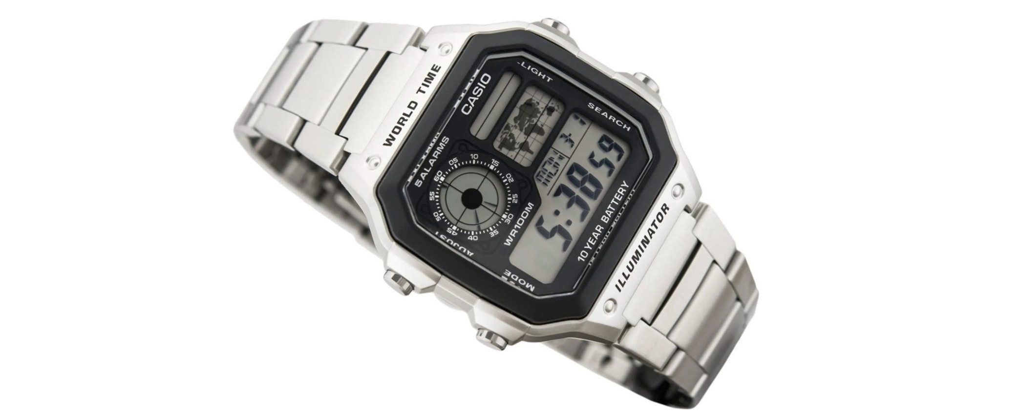 CASIO Uhrenarmband Casio Sports für Männer -Armbanduhr Digital ILLUMINATOR WORLDTIME