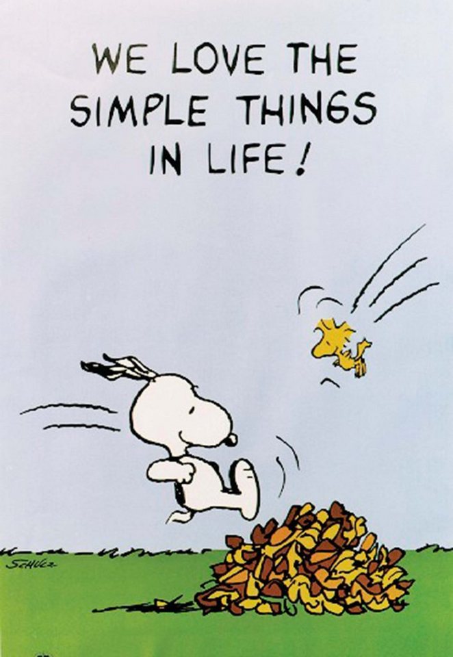 Close Up Poster Peanuts Poster We Love The Simple Things In Life! 61 x 91 cm