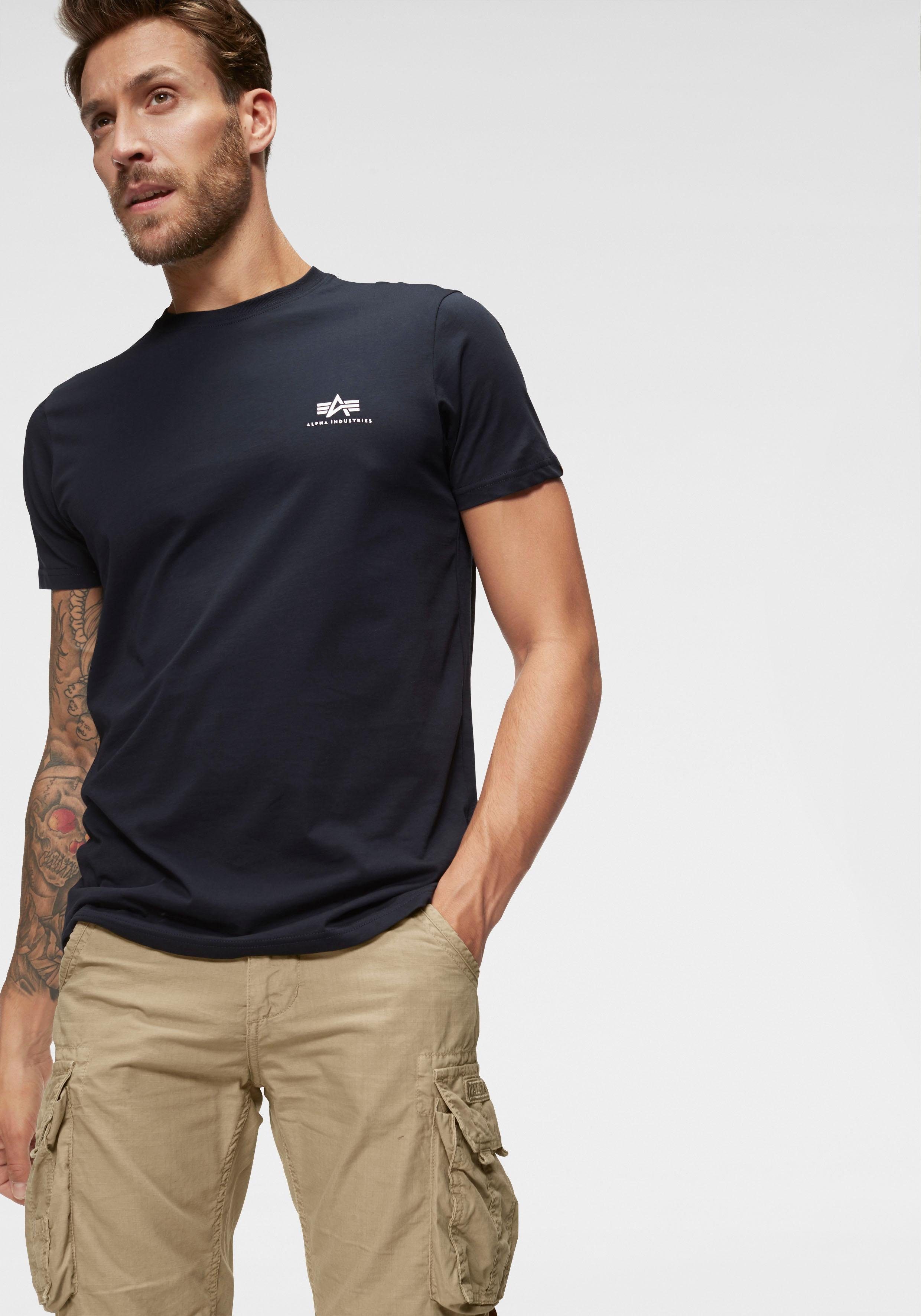 Alpha Industries Rundhalsshirt BASIC T SMALL LOGO Baumwolle, regular fit günstig online kaufen