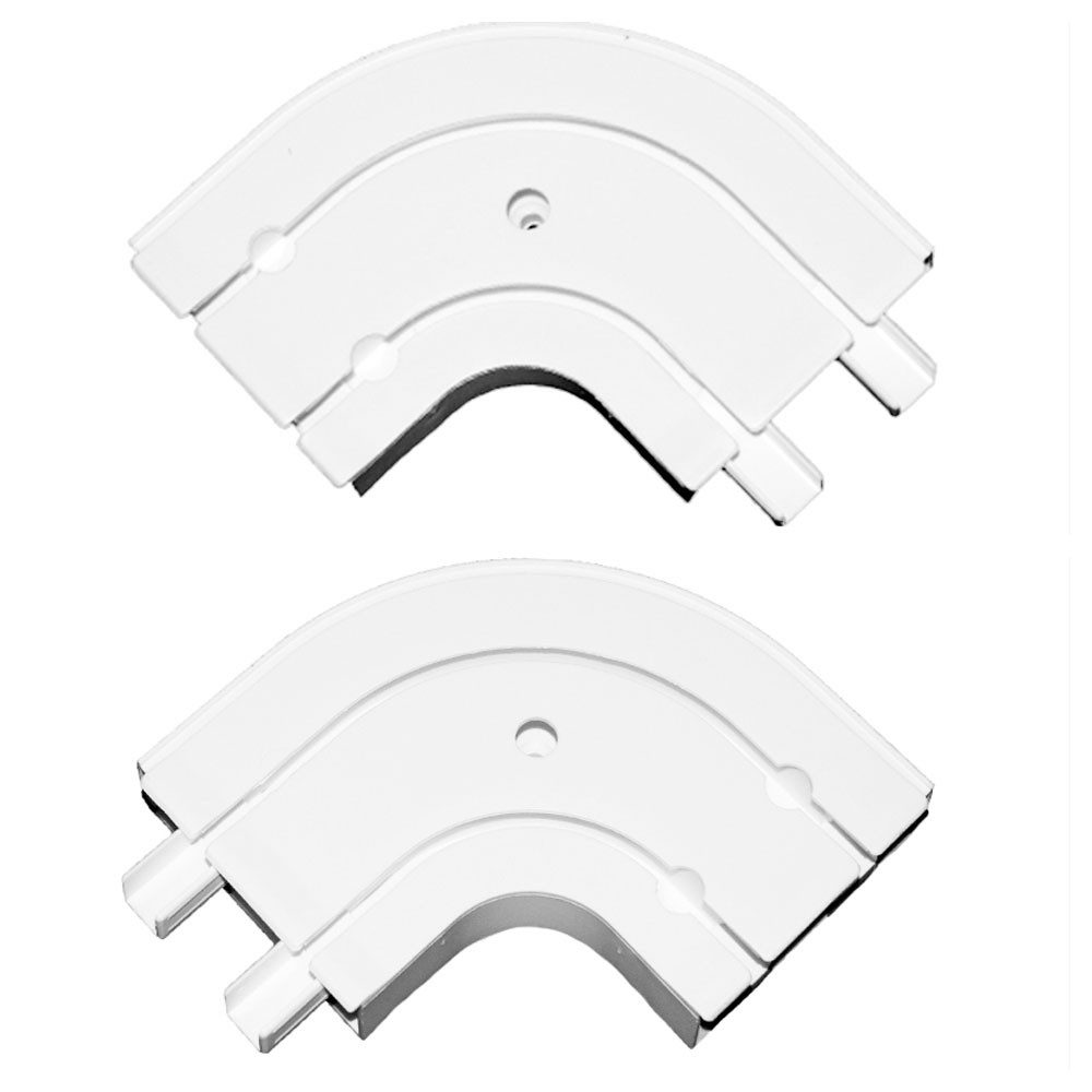SN DECO GROUP Gardinenschiene Rundbogen für Vorhangschiene SH (1), Paar, 2-läufig, Kunststoff
