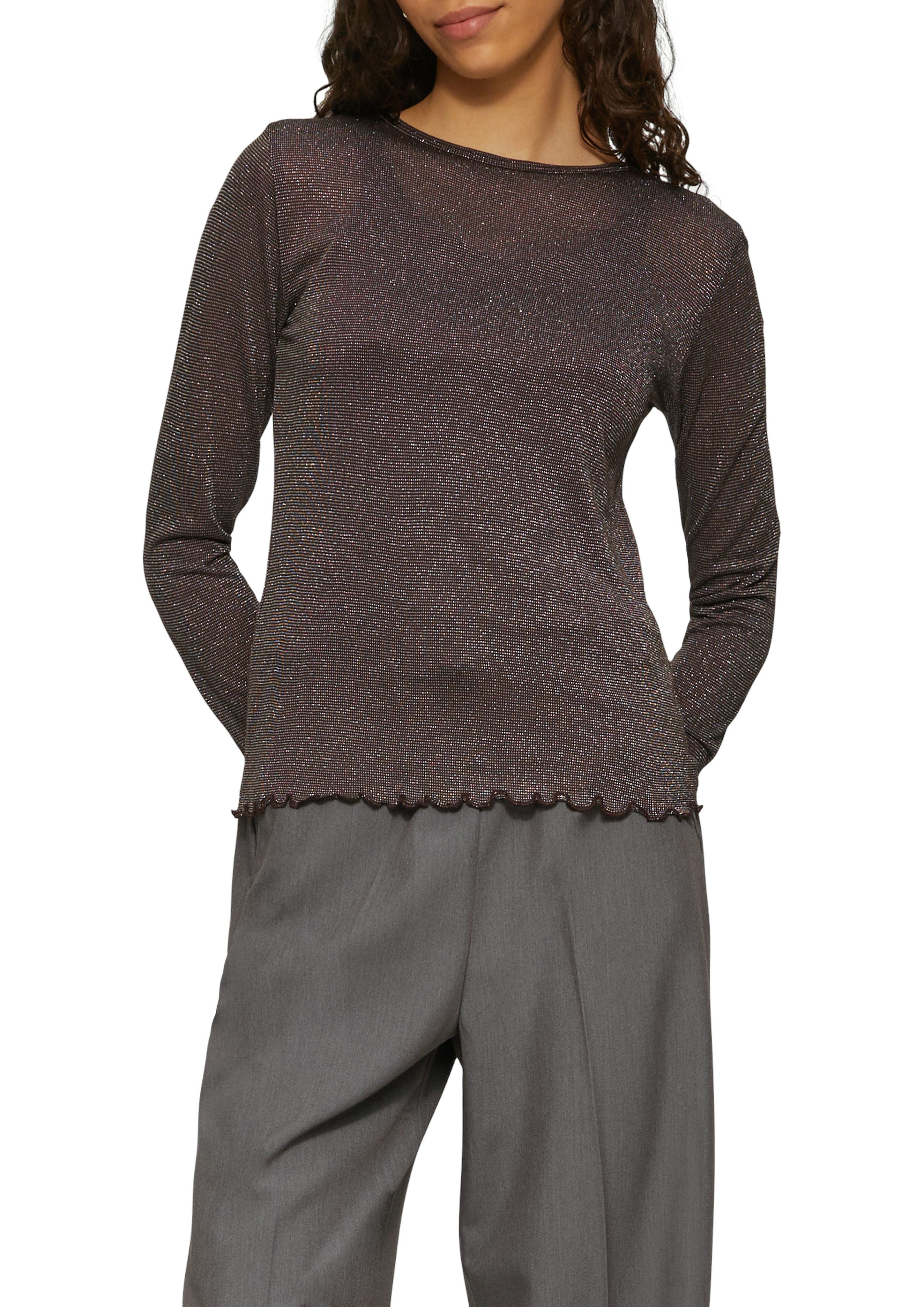 QS Longsleeve mit metallisierten Fasern günstig online kaufen