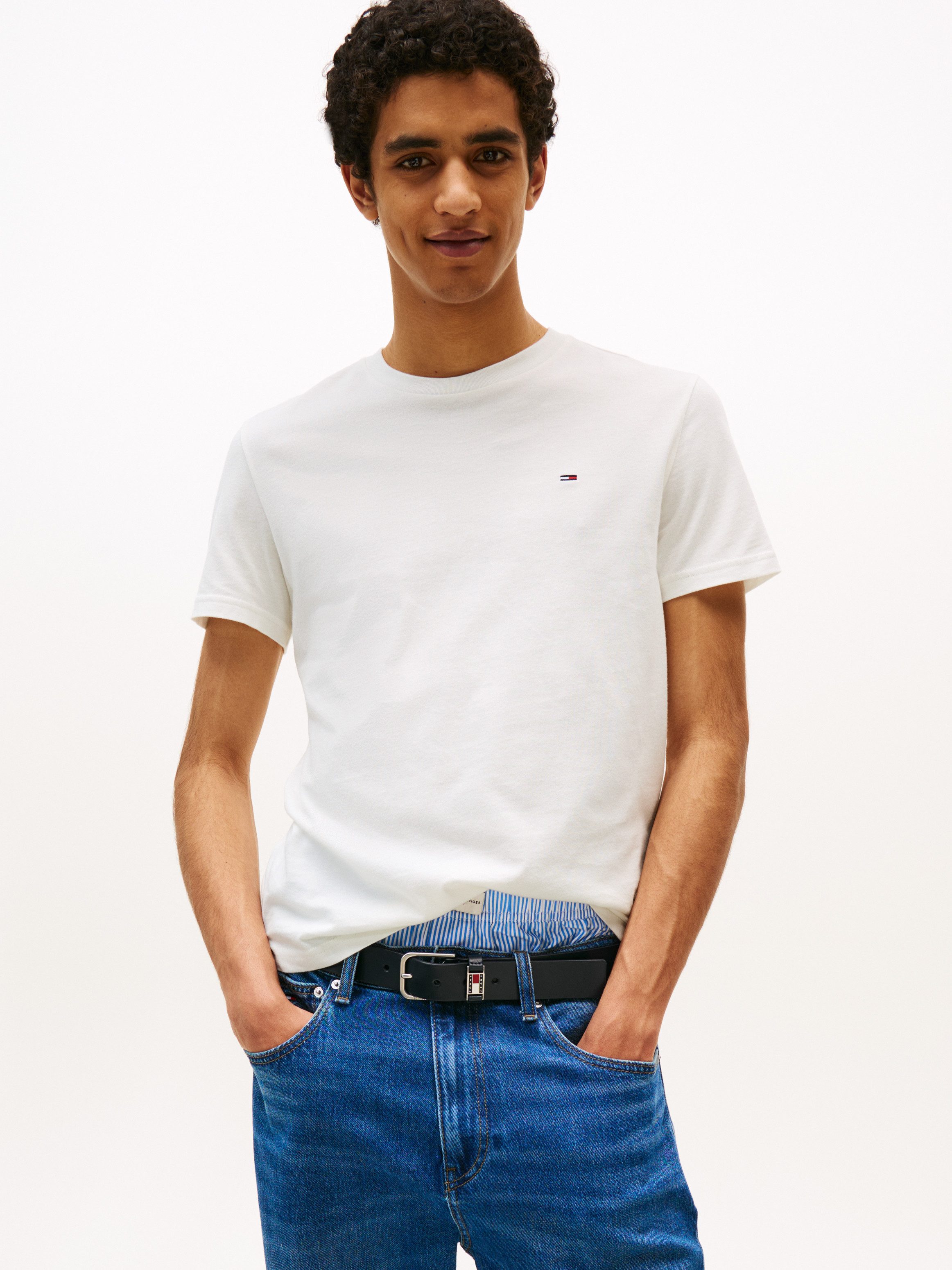 Tommy Jeans Rundhalsshirt TJM XSLIM 2PACK JERSEY TEE EXT (Packung, 2er-Pack günstig online kaufen