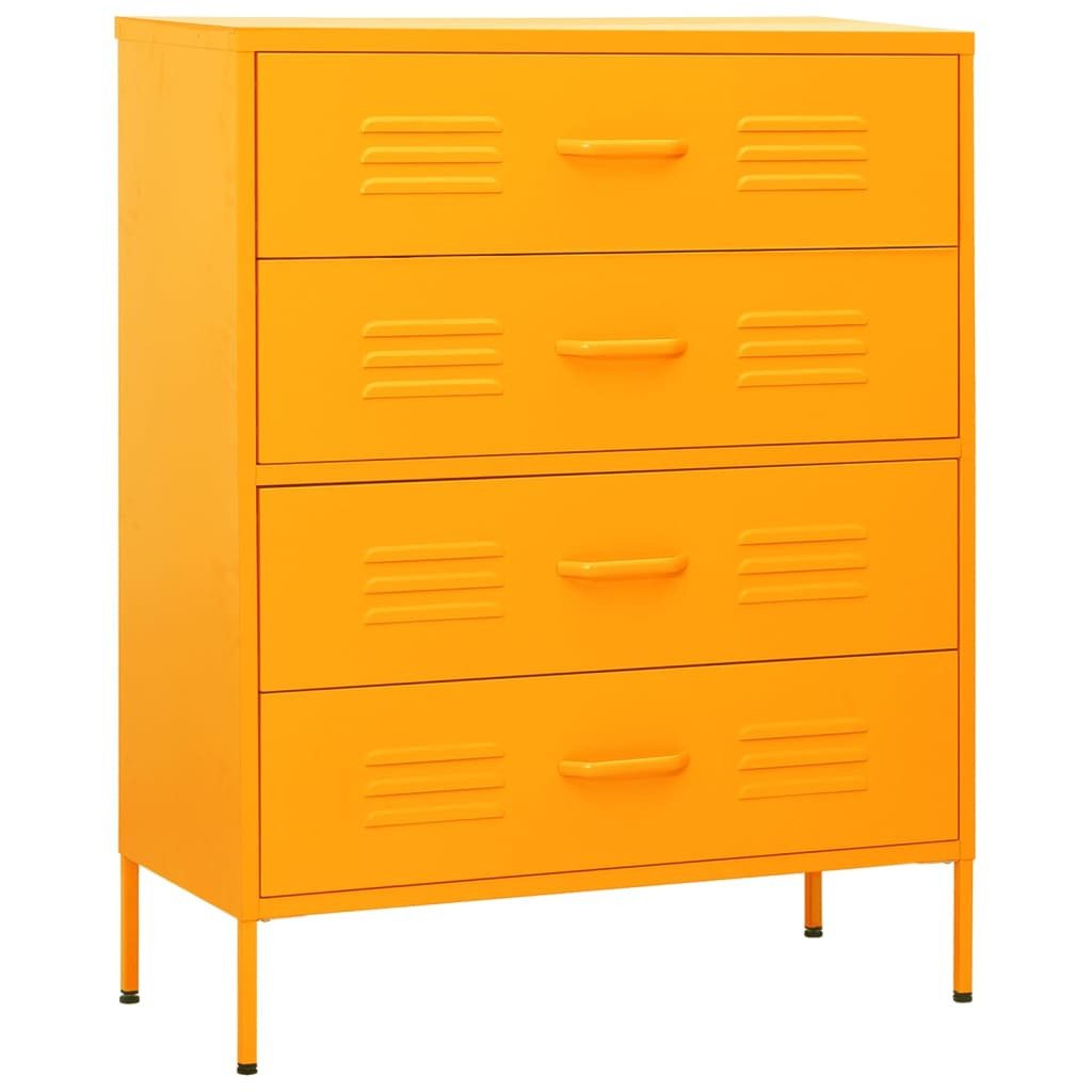 Kommode NA Kommode Senfgelb 80x35x101,5 cm Stahl