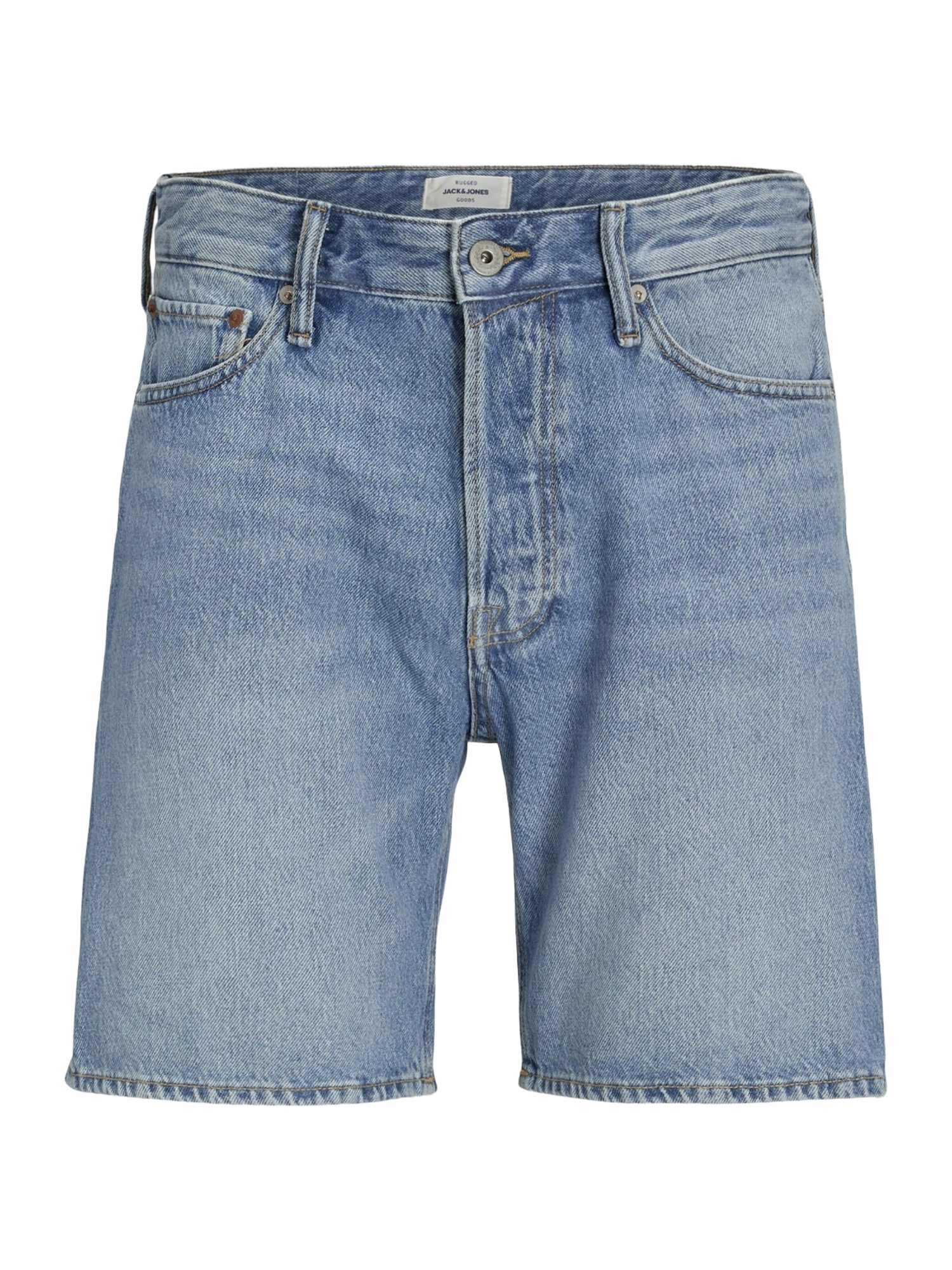 Jack & Jones Bermudas STYD 24 blau, Casual, Baumwolle, Unifarben, Gerade, Mittel
