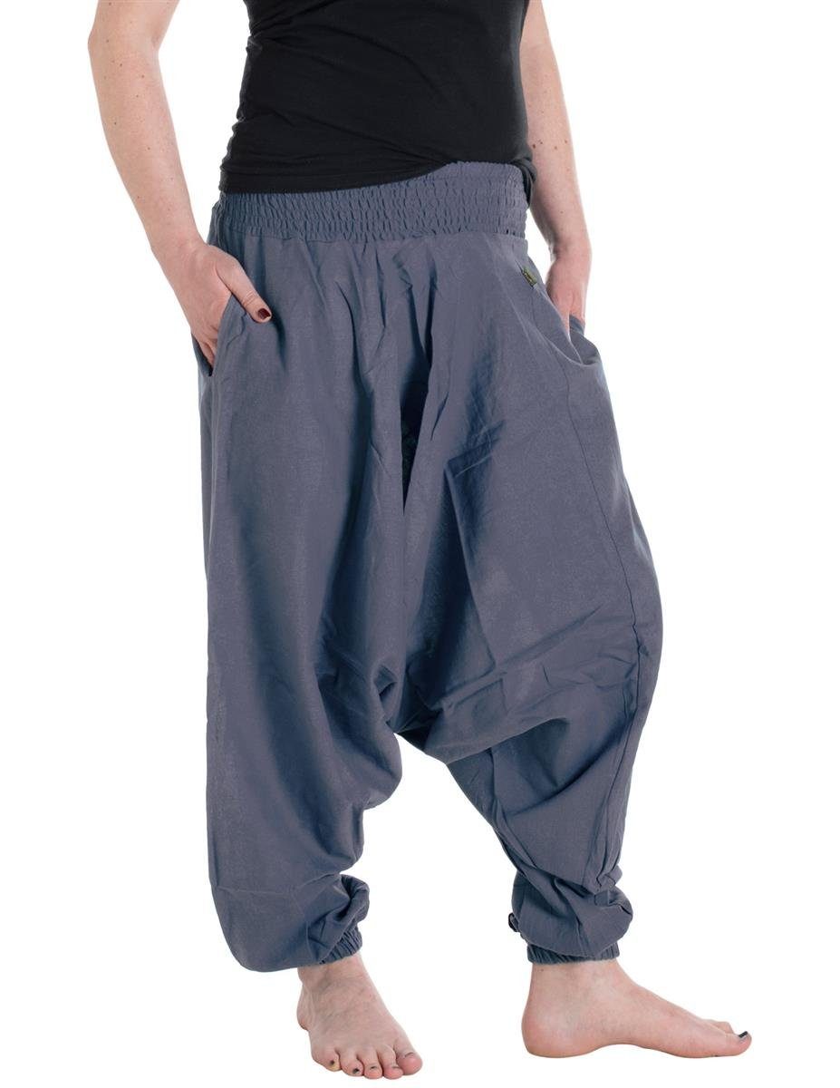 Vishes Haremshose Unisex Haremshose Einfarbig Einheitsgröße 34-46 Orientalisch, Yoga, Festival, Hippie Style