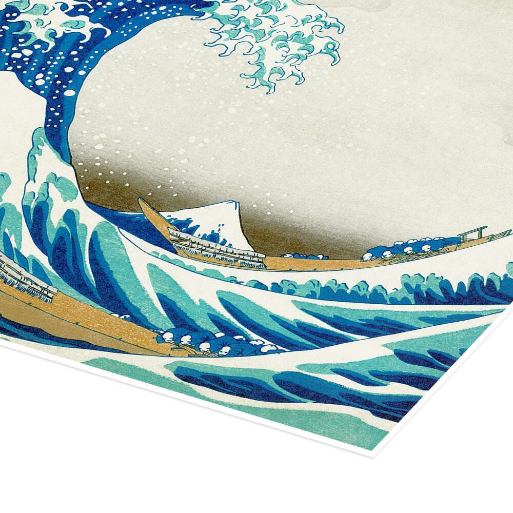 Posterlounge Wandbild Die große Welle vor Kanagawa IV, Katsushika Hokusai, erhältlich als Poster, Leinwandbild, Wandsticker oder Acrylglasbild