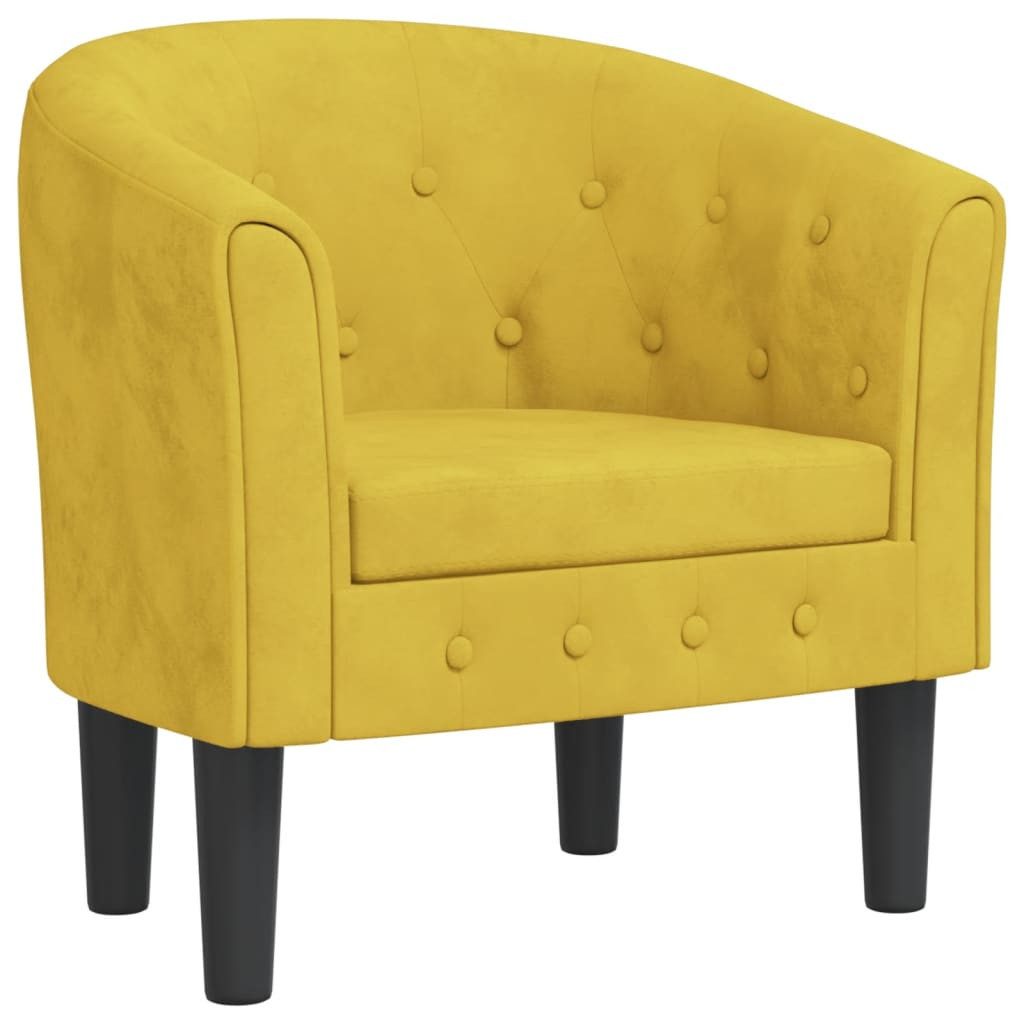 vidaXL Sessel Clubsessel Gelb Samt (1-St) günstig online kaufen