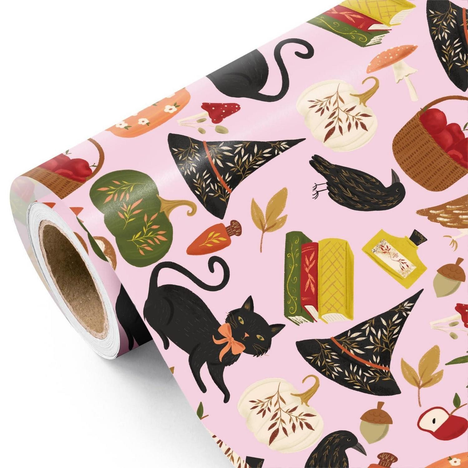 LuxusKollektion Geschenkpapier Geschenkpapier Rosa Halloween Mini-Rolle Kinder