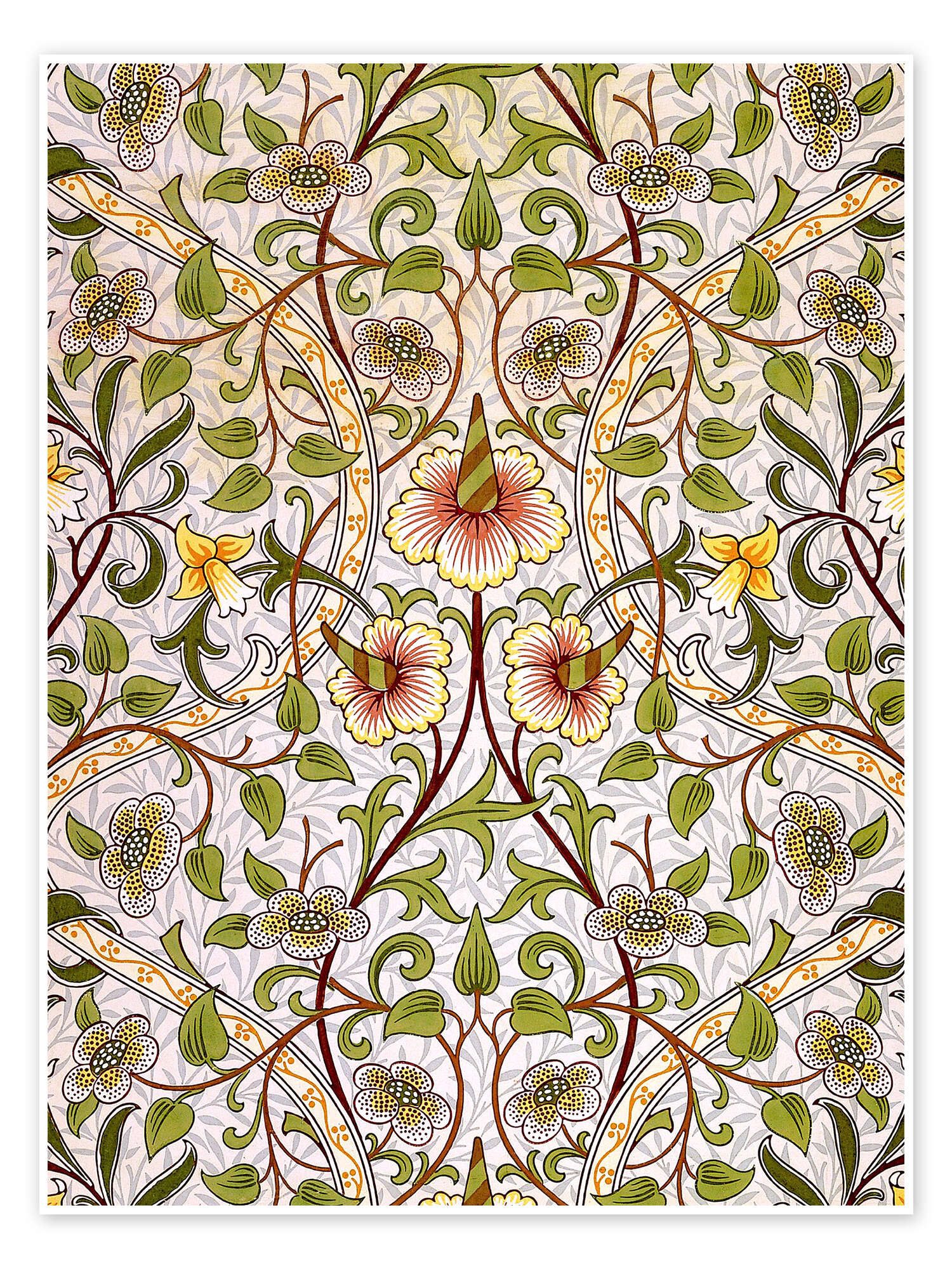 Posterlounge Wandbild Narzisse, William Morris, erhältlich als Poster, Leinwandbild, Wandsticker oder Acrylglasbild