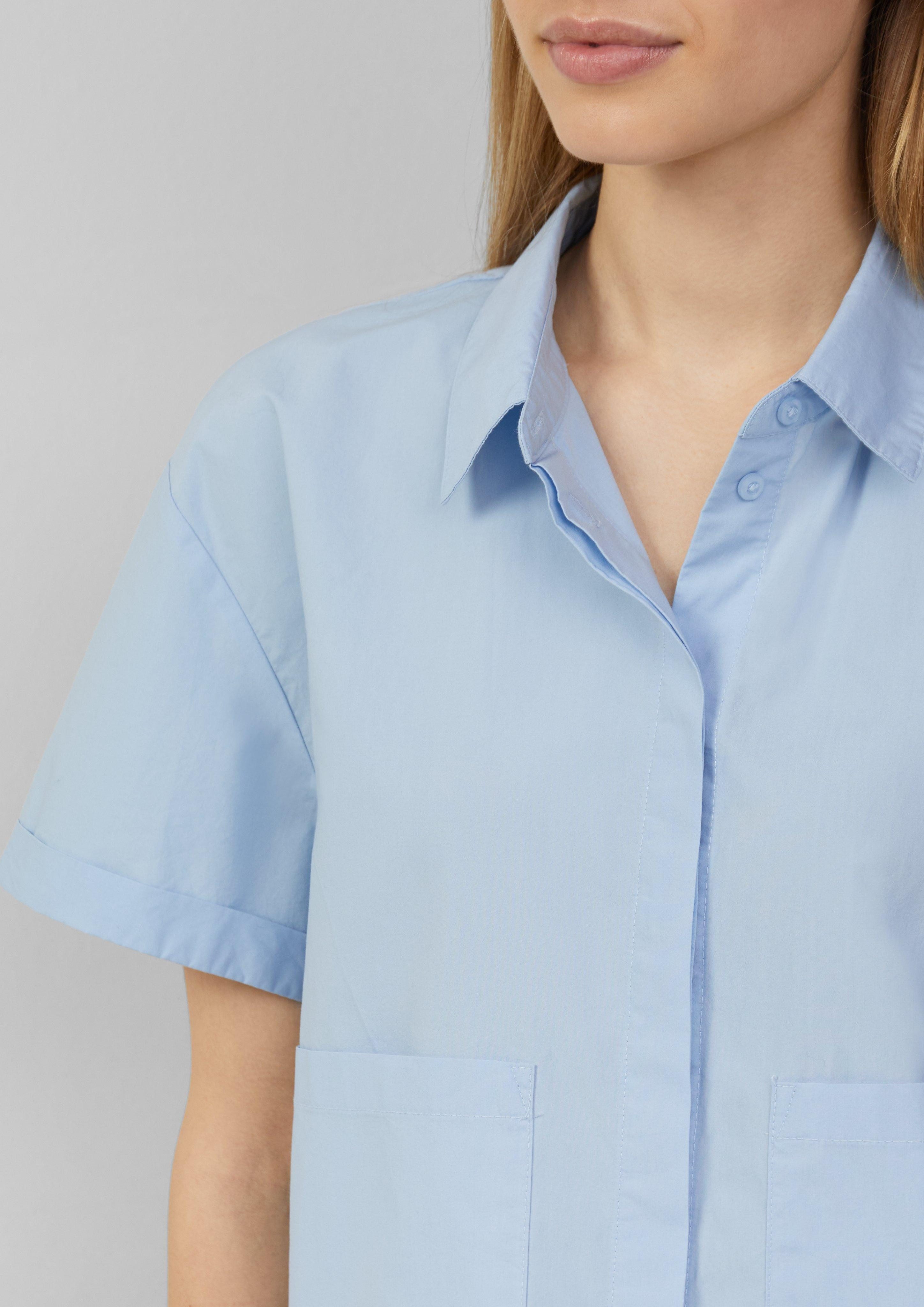 s.Oliver Kurzarmbluse Verkürzte Hemdbluse im Relaxed günstig online kaufen