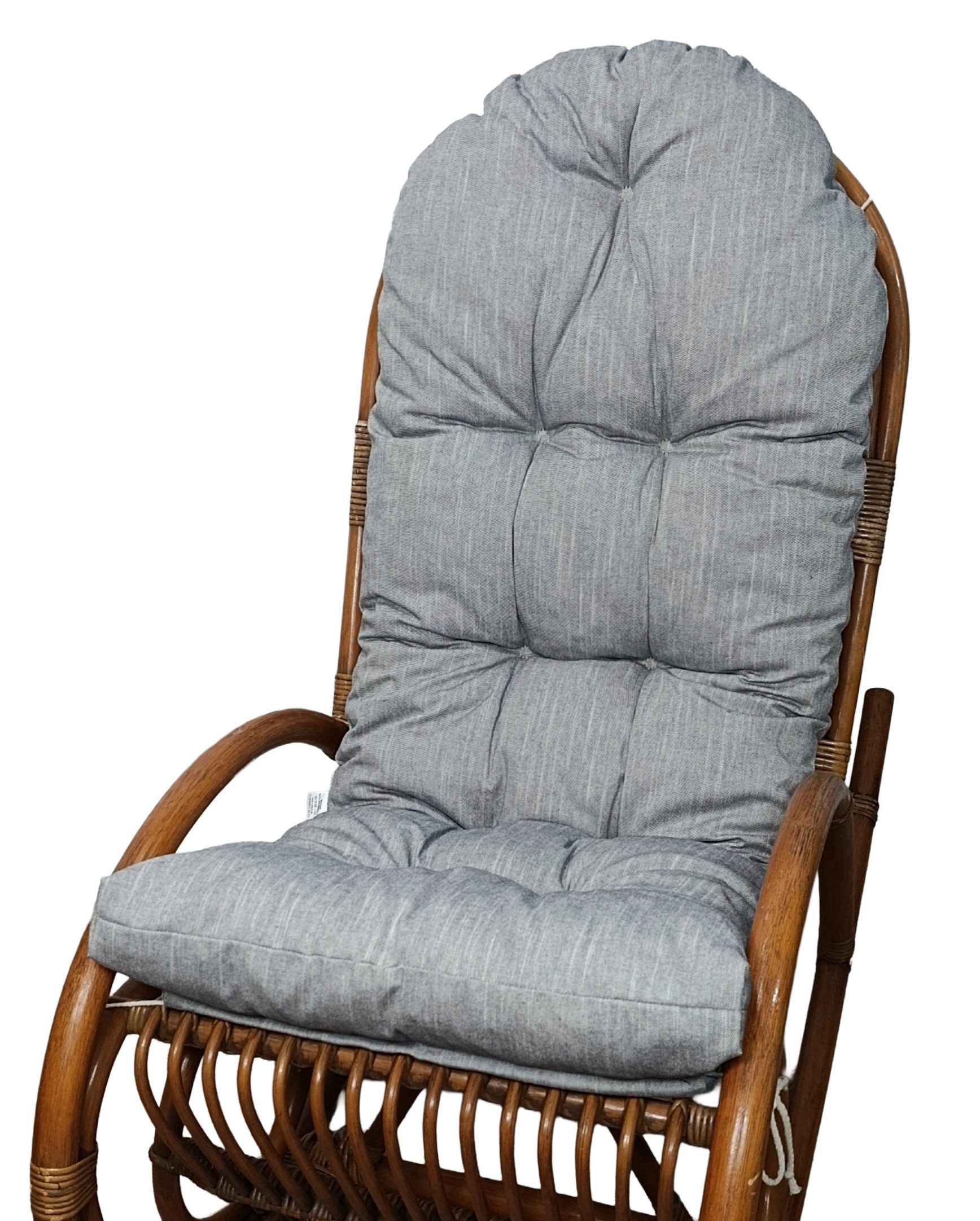 Rattani Polsterauflage Polster, Kissen für Schaukelstuhl, Liegestuhl 125 x 50 x 10 cm, (1 Polster für Schaukelstuhl), Stoff Uni Boheme Marino . Viele weitere Farben lieferbar .