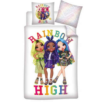 Bettwäsche Rainbow High Kinder Mädchen Mikrofaser Bettwäsche 2tlg Set, Rainbow High, Polyester, 2 teilig, Bettdeckenbezug: 140x200 cm Kissenbezug: 63x63 cm