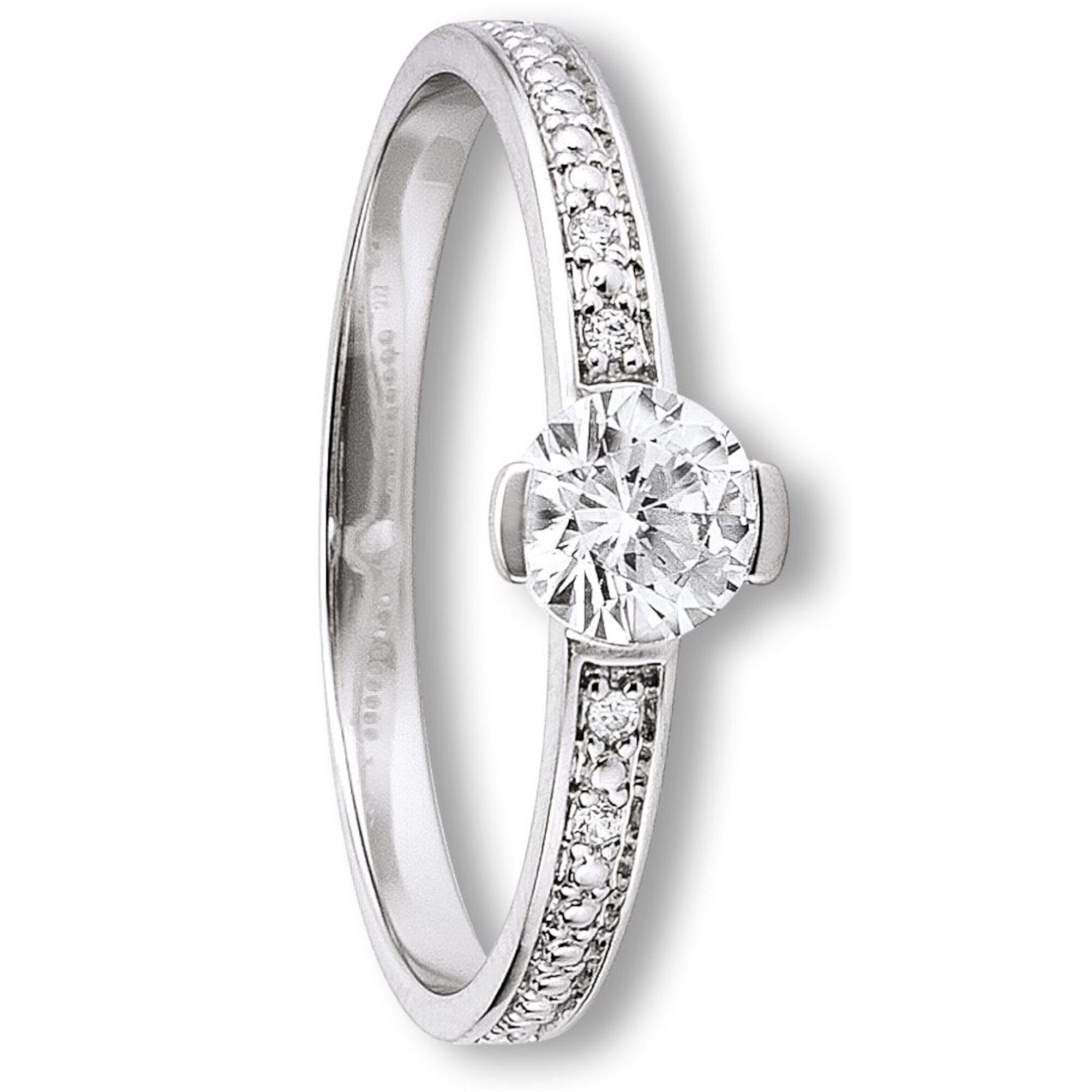 ONE ELEMENT Goldring Zirkonia Ring aus 333 Weißgold Zirkonia Ring aus 333 Weißgold, Feine Gestaltung – ein Sinnbild mit ruhiger Eleganz