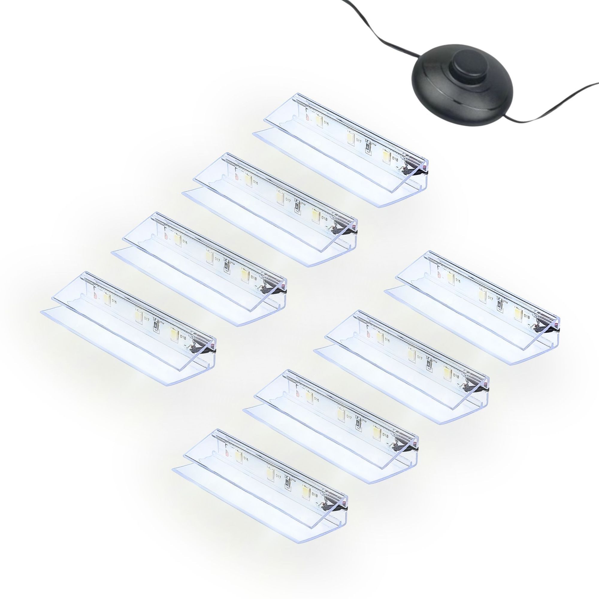 kalb LED Glaskantenbeleuchtung LED Glaskantenbeleuchtung Clip Set 3000K/500 günstig online kaufen