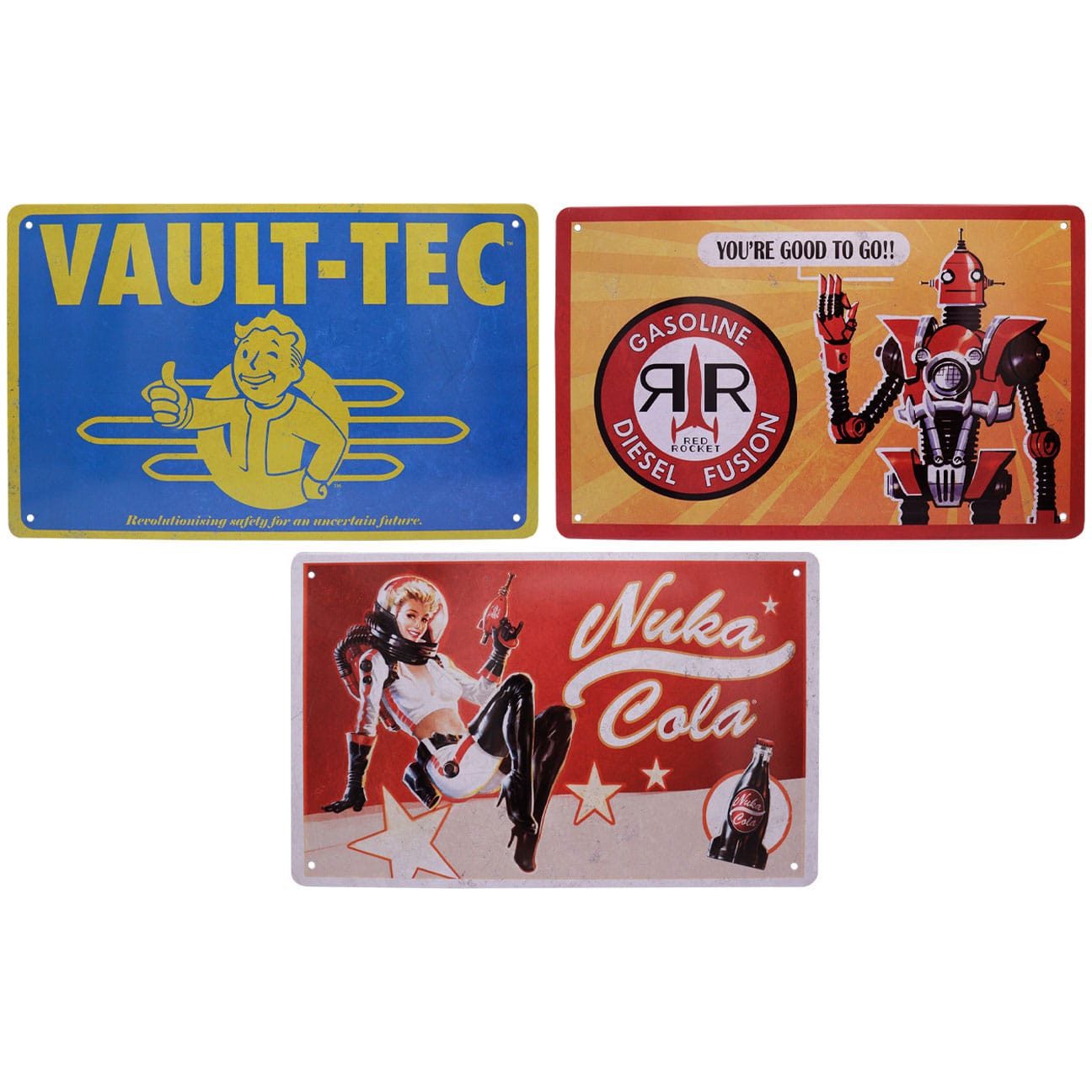 Fanattik Wanddekoobjekt Fallout Blechschilder 3er Set Brands