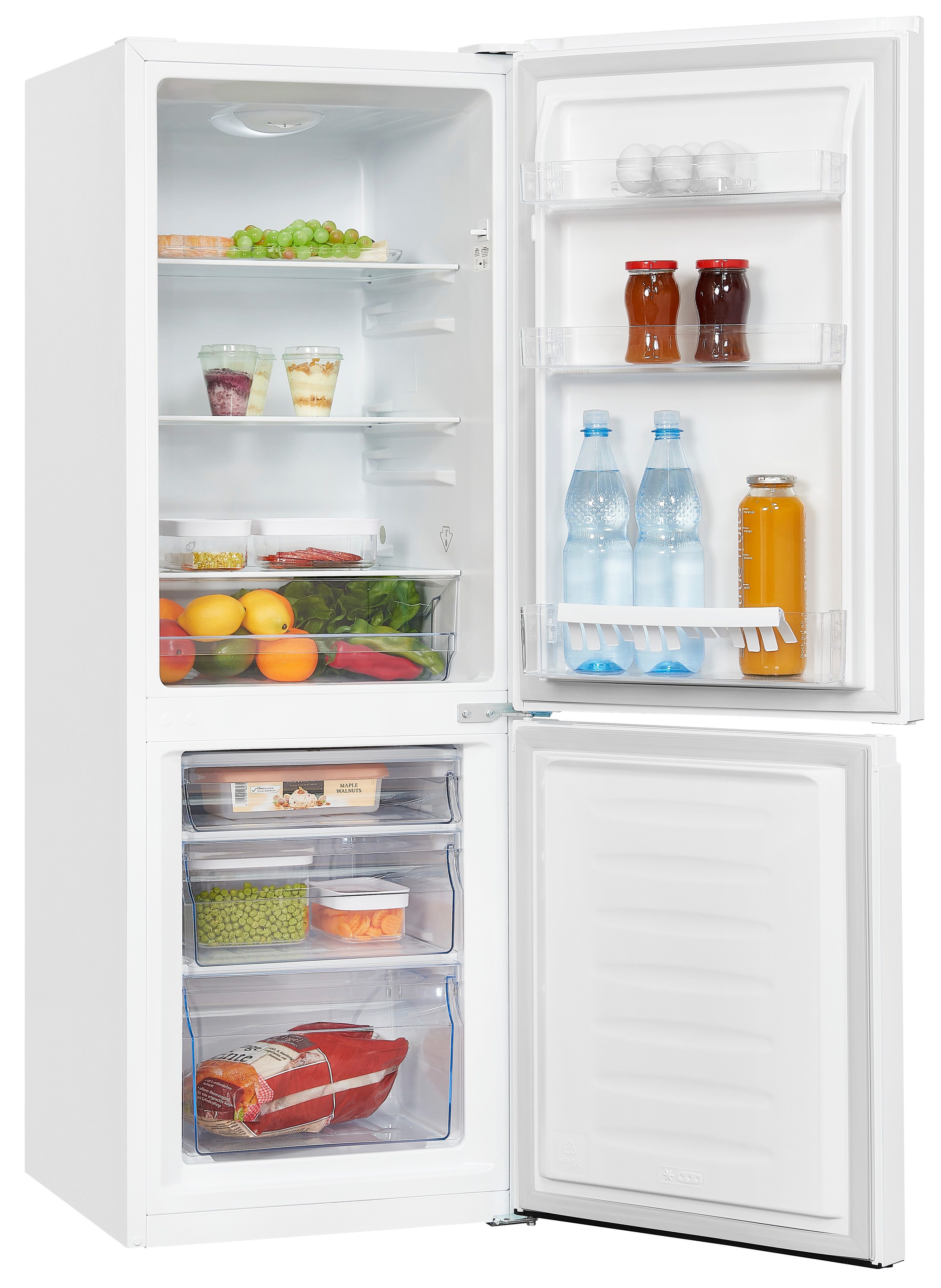 exquisit Kühl-/Gefrierkombination KGC231-60-010E weiss, 143,5 cm hoch, 49 cm breit, 175 L Volumen, 4 Sterne Gefrieren