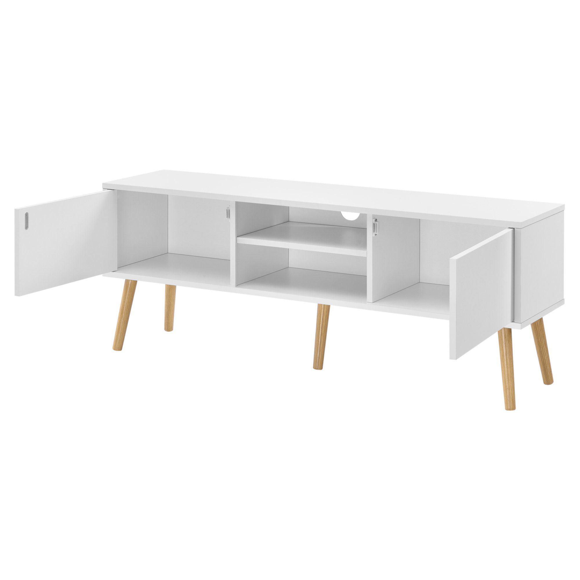 en.casa Lowboard, »Eskilstuna« Fernsehtisch 120x29,5x46,5cm Weiß günstig online kaufen
