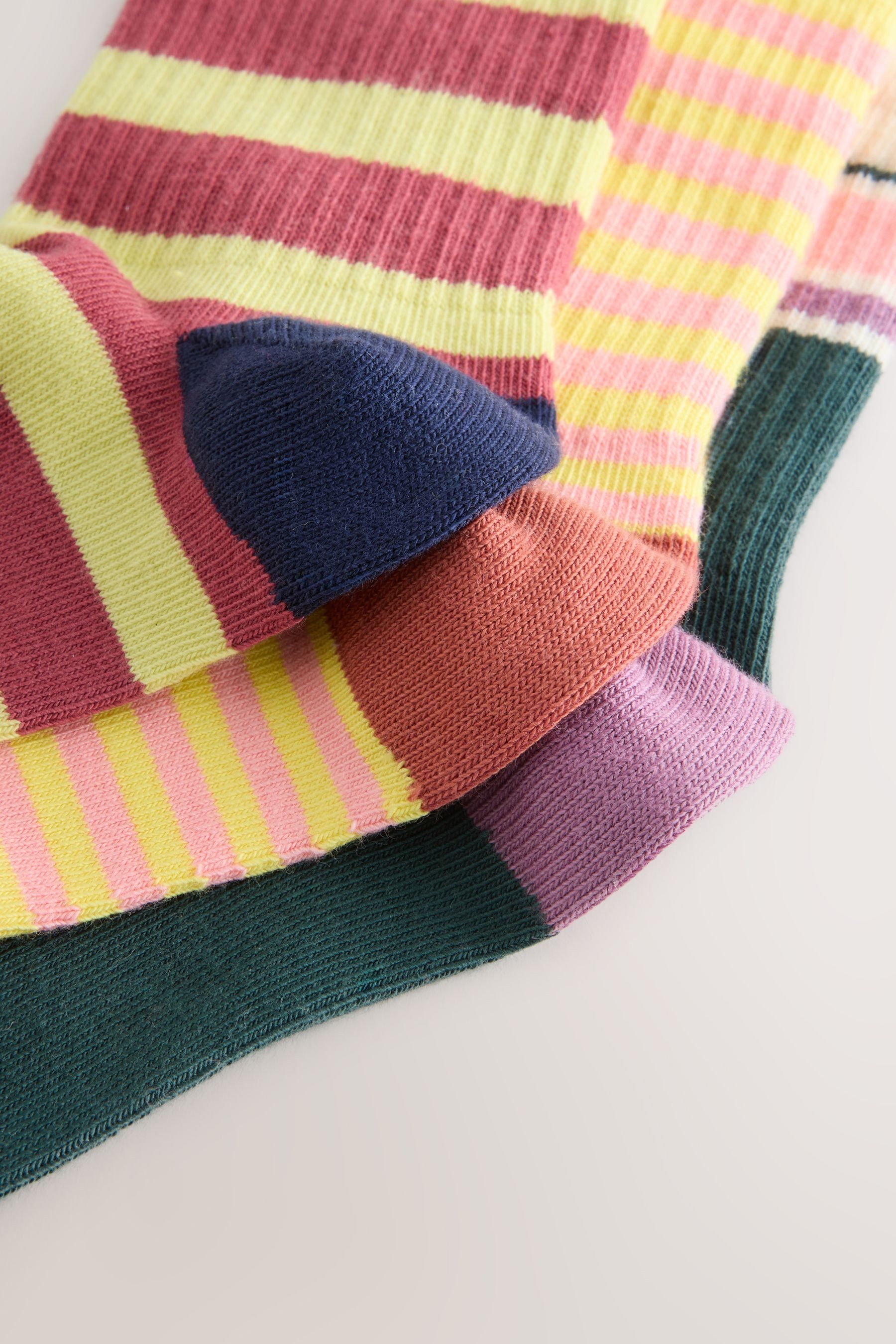 Next Kurzsocken Knöchelsocken mit Streifen und Baumwolle, 3er-Pack (3-Paar) – Bild 4 von 5