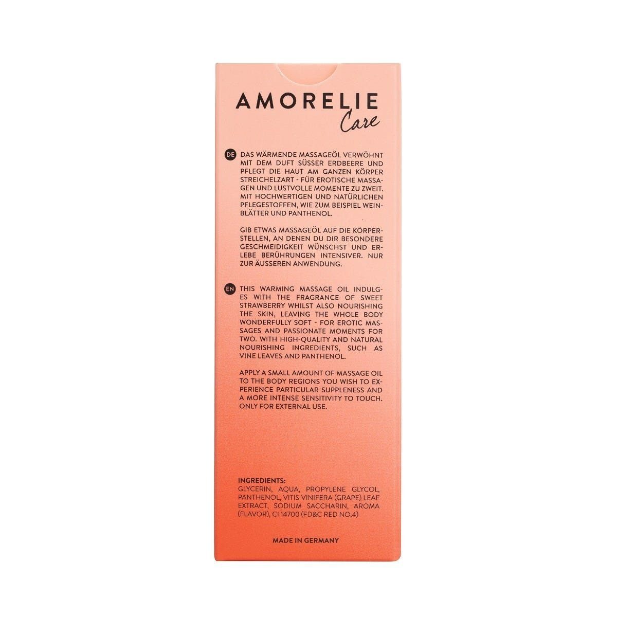 AMORELIE Care ml, Erdbeere Massageöl -100 Erdbeere 1-tlg., Wärmendes AMC Massageöl