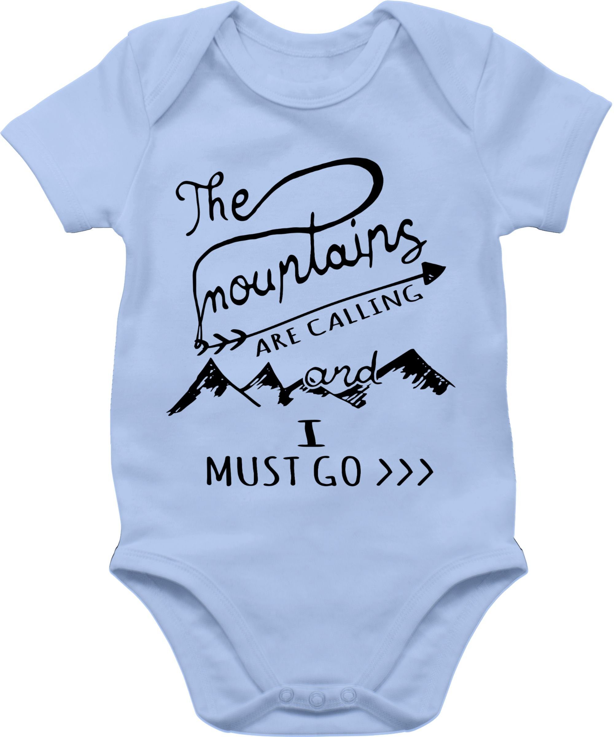 Shirtracer Shirtbody The Mountains are calling Aktuelle Trends Baby 2 Babyblau