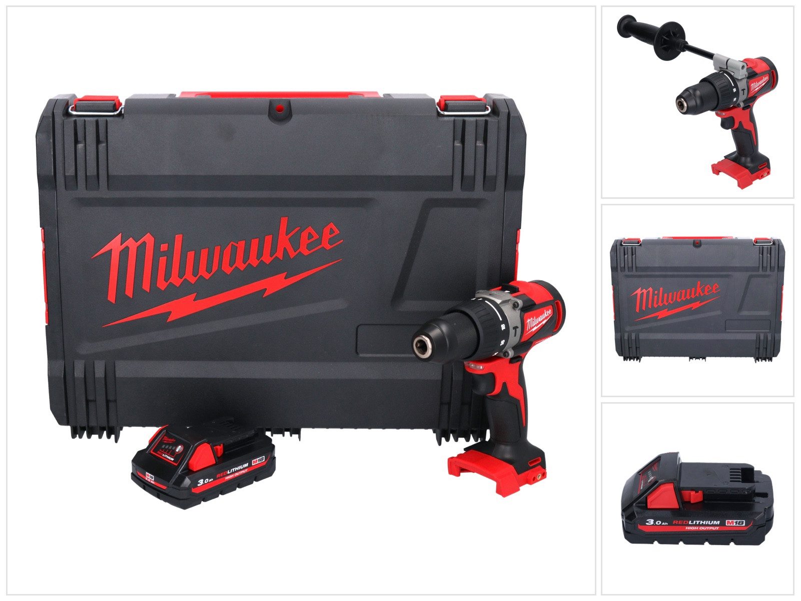 Milwaukee Akku-Schlagbohrschrauber M18 BLPD2-301X Akku Schlagbohrschrauber 18 V 82 Nm Brushless + 1x Akk