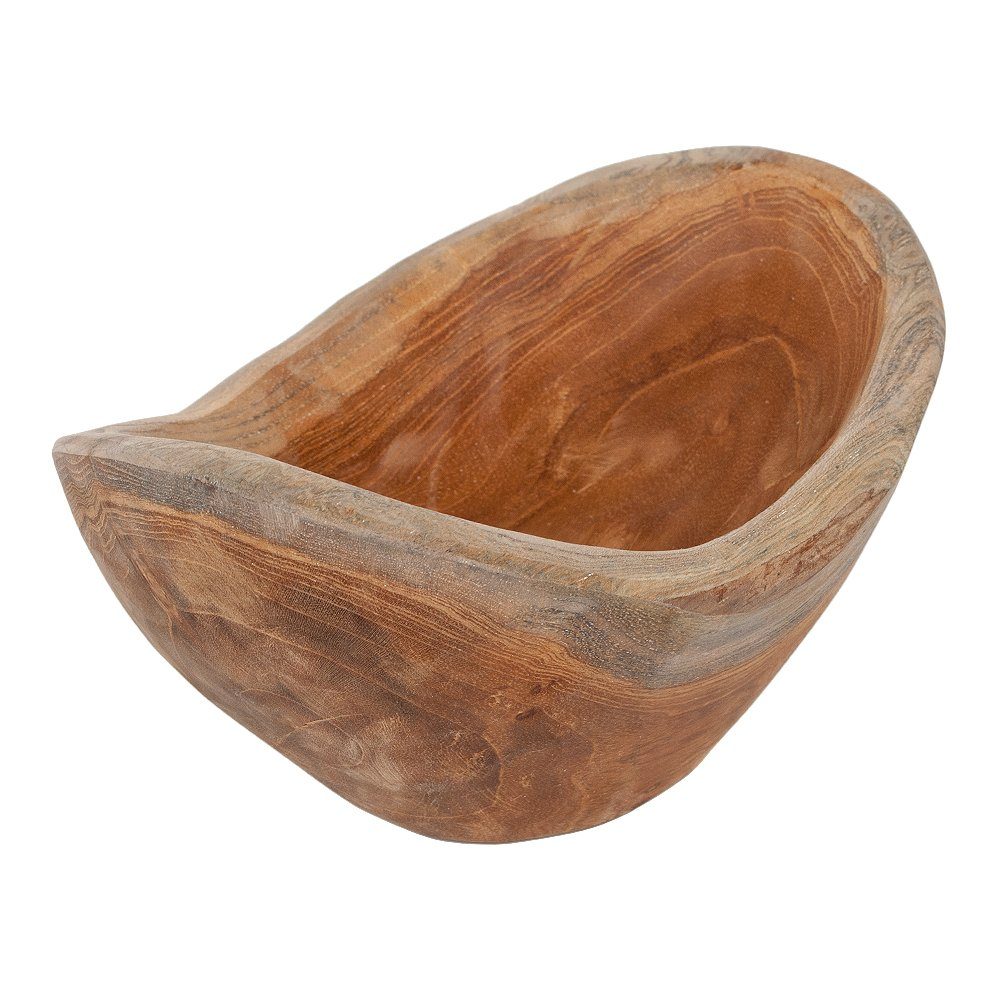 LebensWohnArt Dekoschale Teak Schale SHELL ca. L20cm Natural