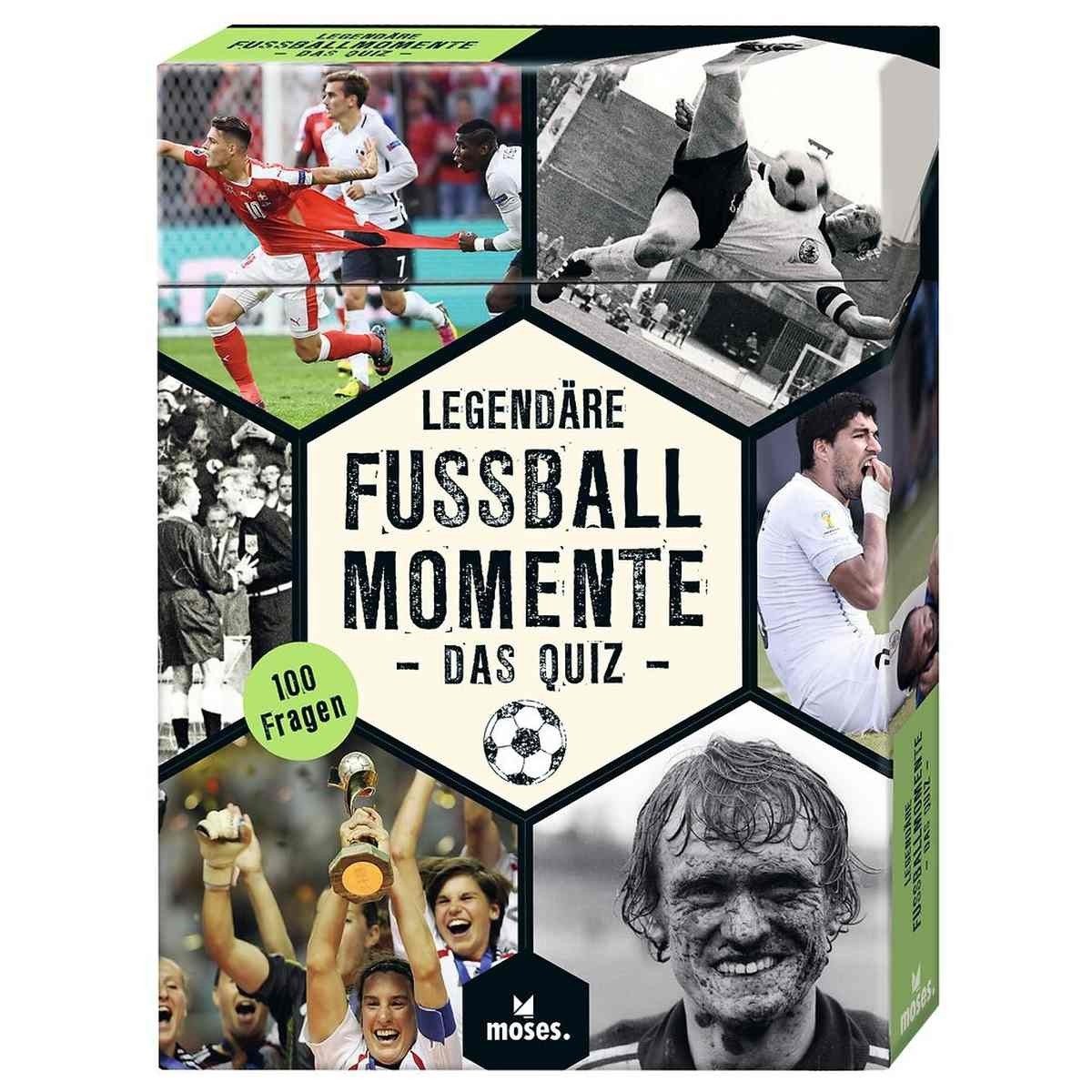 Moses. Verlag Spiel Fußball Quizspiel 50 Karten legendäre Momente für Fans ab 14