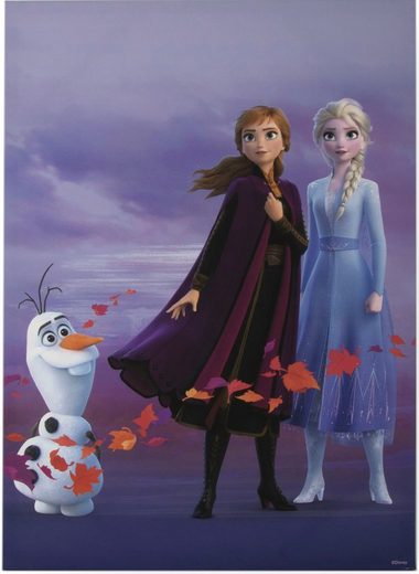 Disney Leinwandbild »Frozen Elsa, Anna & Olaf«, (1 Stück)