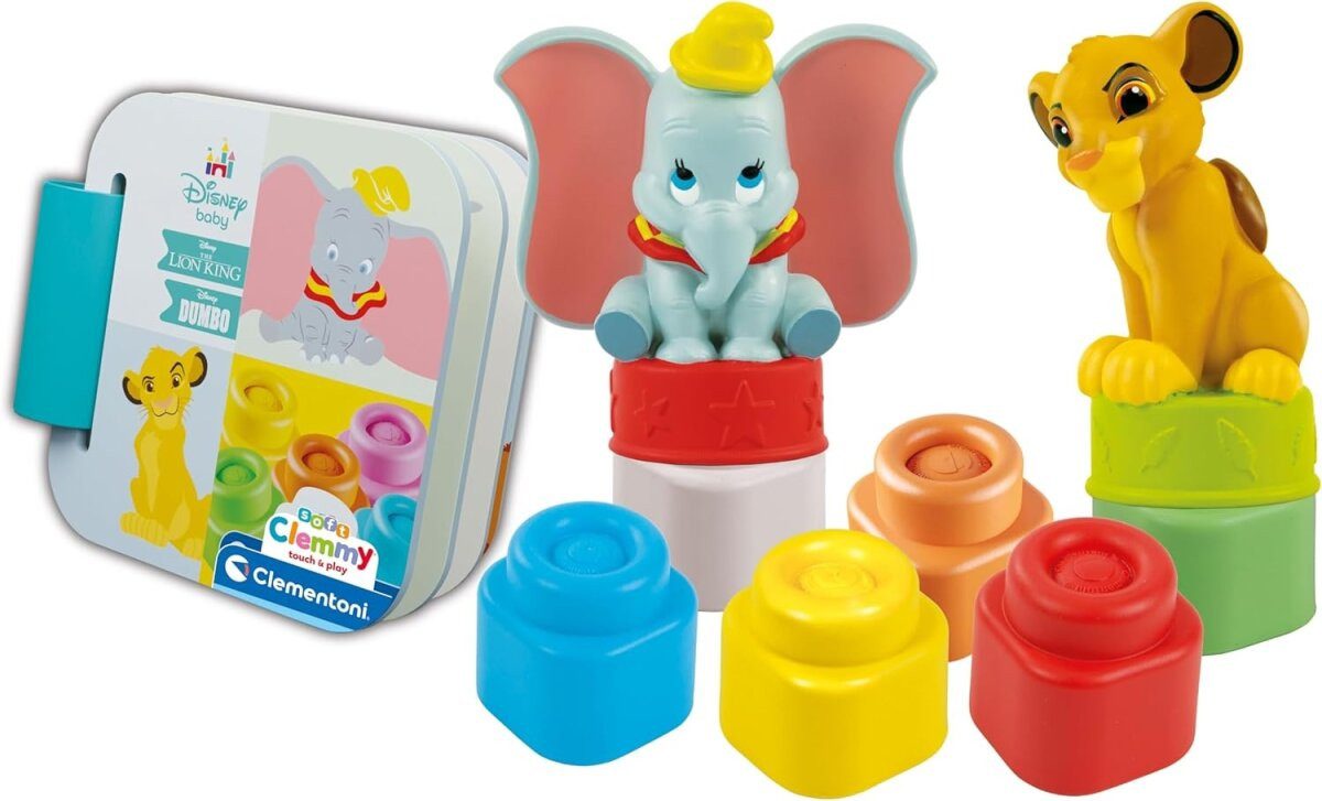 Lernspielzeug Disney Classics Clemmy Baustein-Satz mit Buch Clementoni