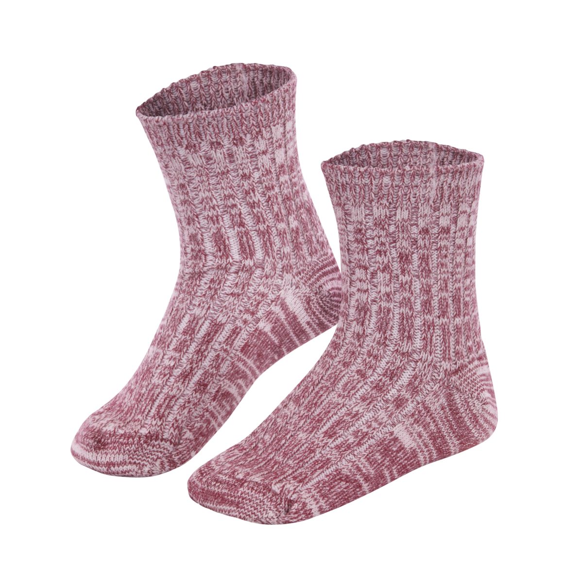 LIVING CRAFTS Norwegersocken Warme Socken für aktive Kids Bordeaux Mouliné