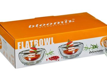 Bloomix Thermoschüssel Flatbowl Medium, Glas, (Set, 4-tlg), für Speisen
