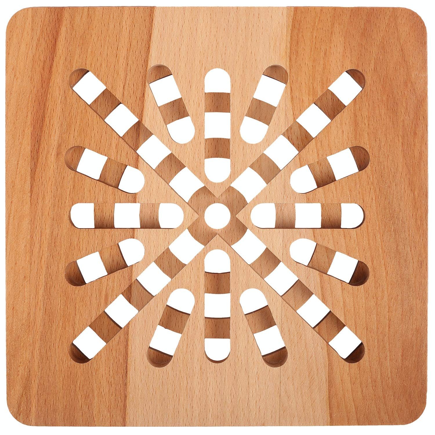 Creative Deco Pfannenuntersetzer Quadratisch Topfuntersetzer 19,5 x 19,5 x 1,5 cm, quadratisch
