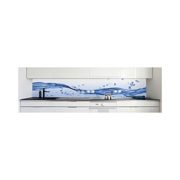 DRUCK-EXPERT Küchenrückwand Küchenrückwand Wasser Welle Hart-PVC 0,4 mm selbstklebend