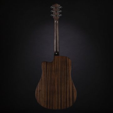 Red Hill Westerngitarre, AF-386CE Elektroakustische Westerngitarre, Hand Rubbed Dark Brown, Cutaway, Mahagoni-Korpus, Okoume-Hals, Composite-Griffbrett, 20 Bünde, Tonabnehmersystem, Integriertes Stimmgerät, Elektroakustische Westerngitarre, Mahagoni-Korpus, Cutaway