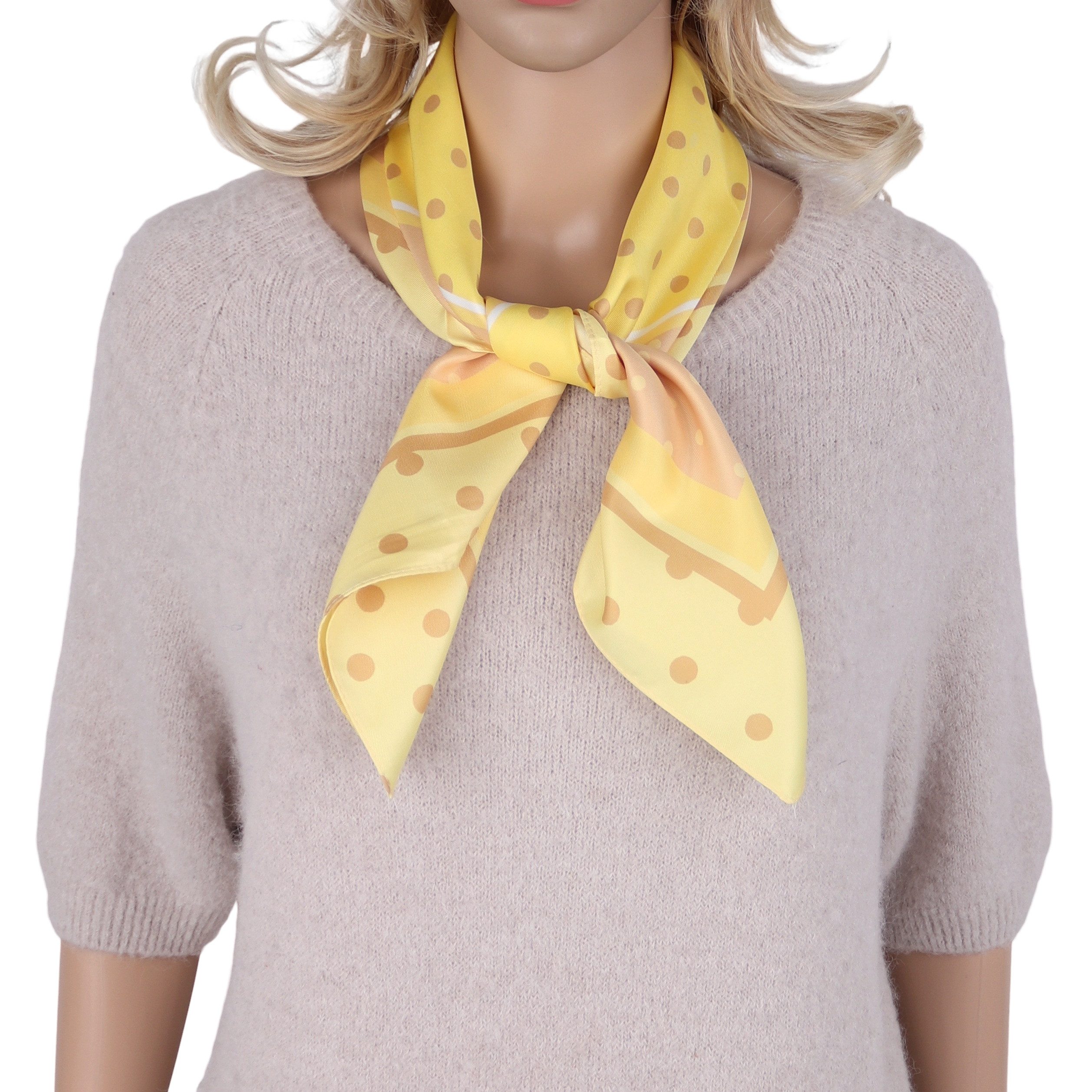 MIRROSI Nickituch Vierecktuch ca. 70x70 cm Leo Muster, Damen Halstuch deal für Frühling,Sommer, Herbst