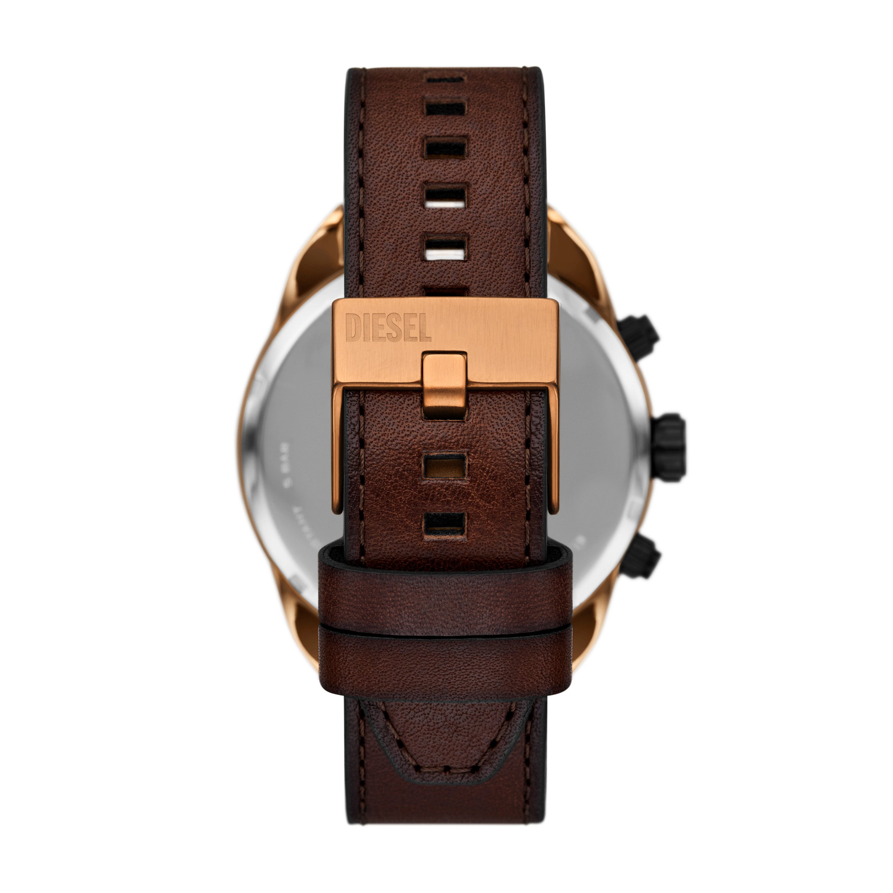 Diesel Chronograph Spiked DZ4698, Quarzuhr, Armbanduhr, Herrenuhr, Lederarmband, analog, Tag