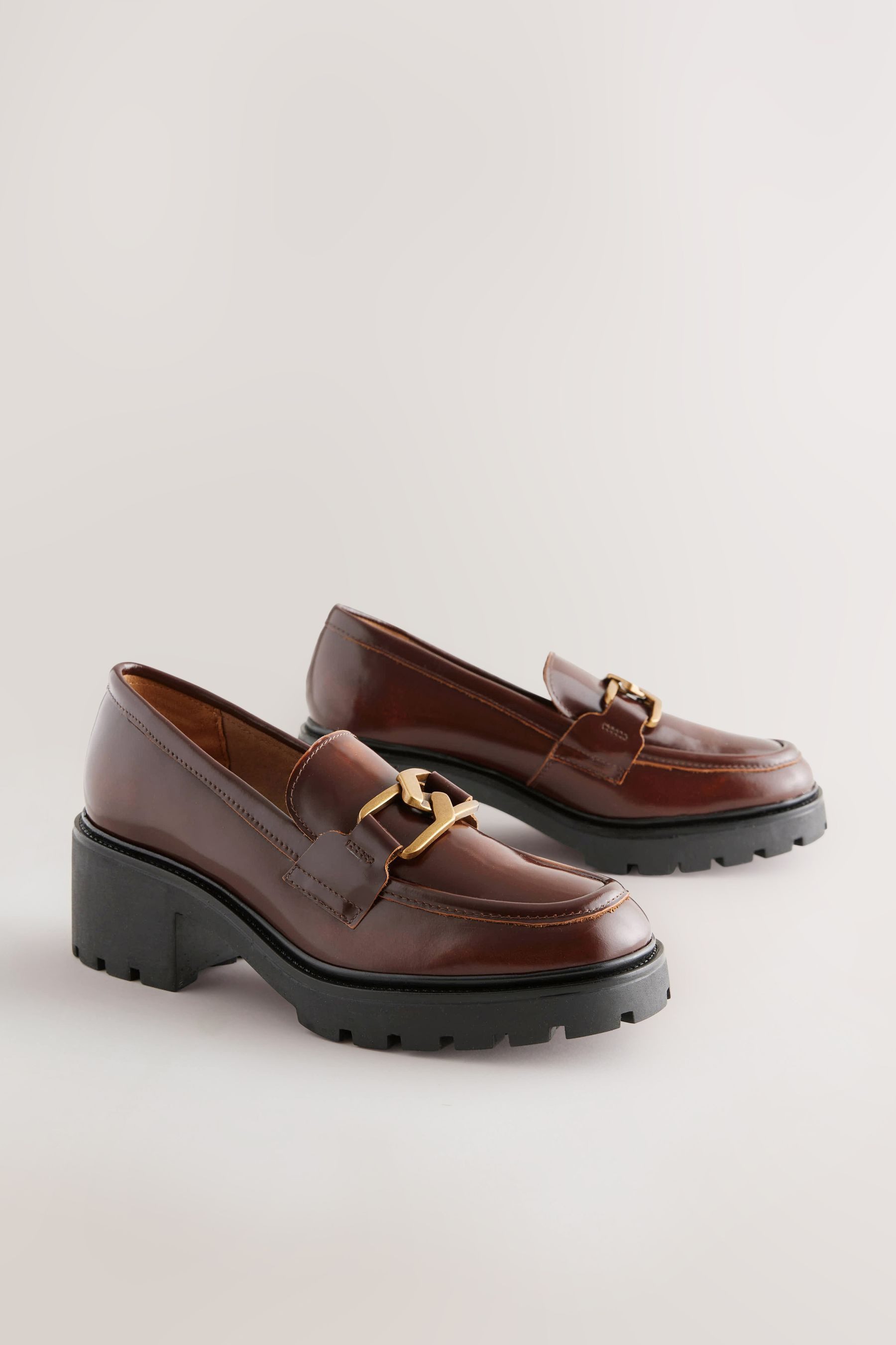 Next Forever Comfort® Leder-Loafer mit Metallbeschlag günstig online kaufen