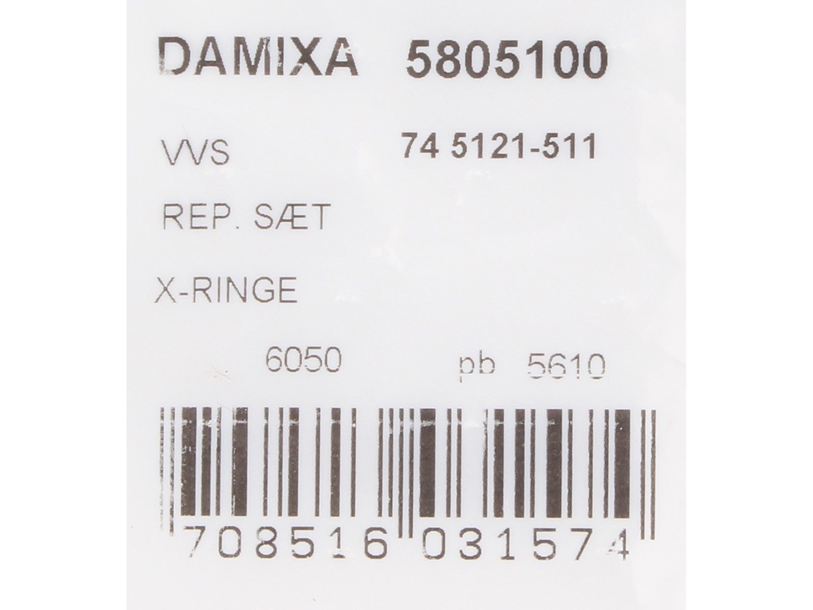 Damixa Badarmatur Dichtungsset für Schwenkbereich X- Ringe 5805100