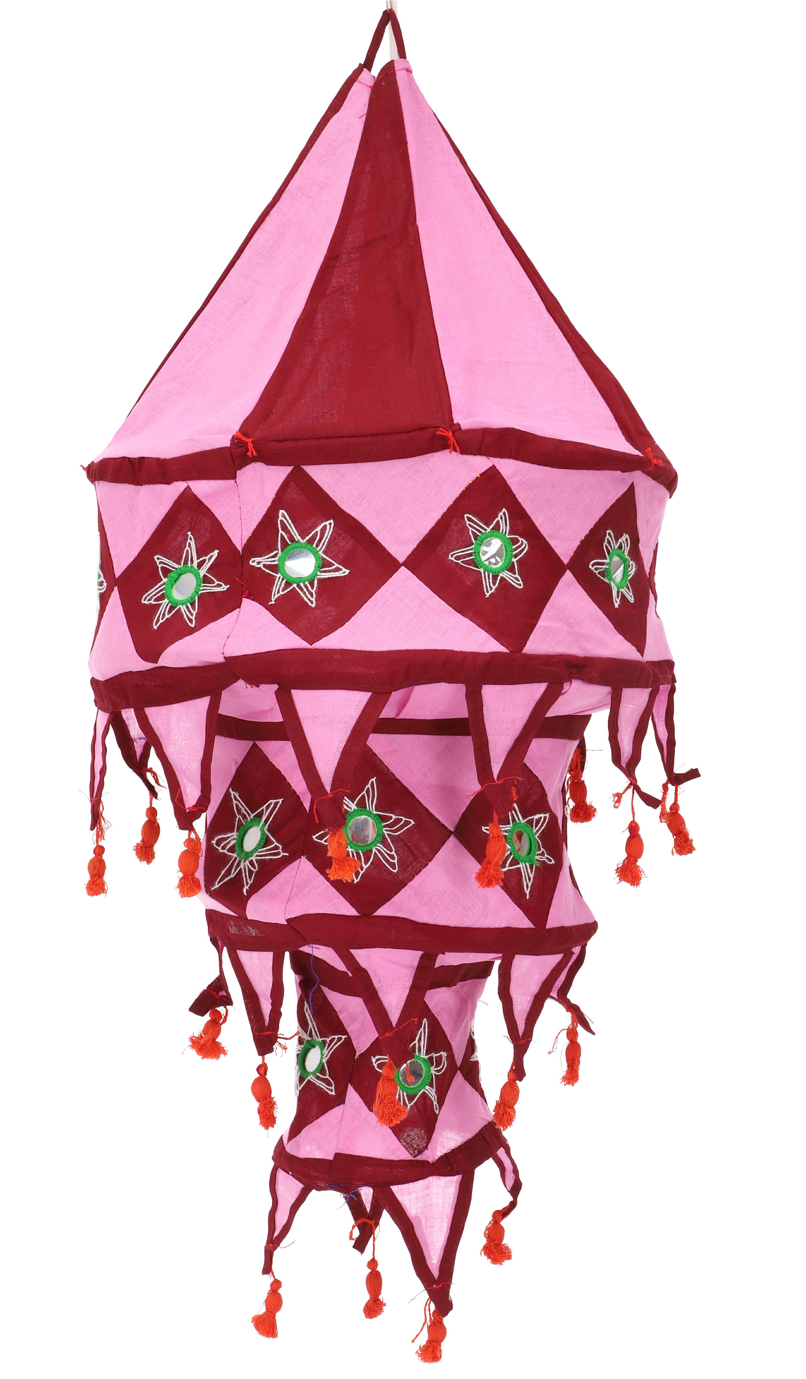 Guru-Shop Лампыschirm Indische Stofflaterne, Orissa Лампыschirm,..