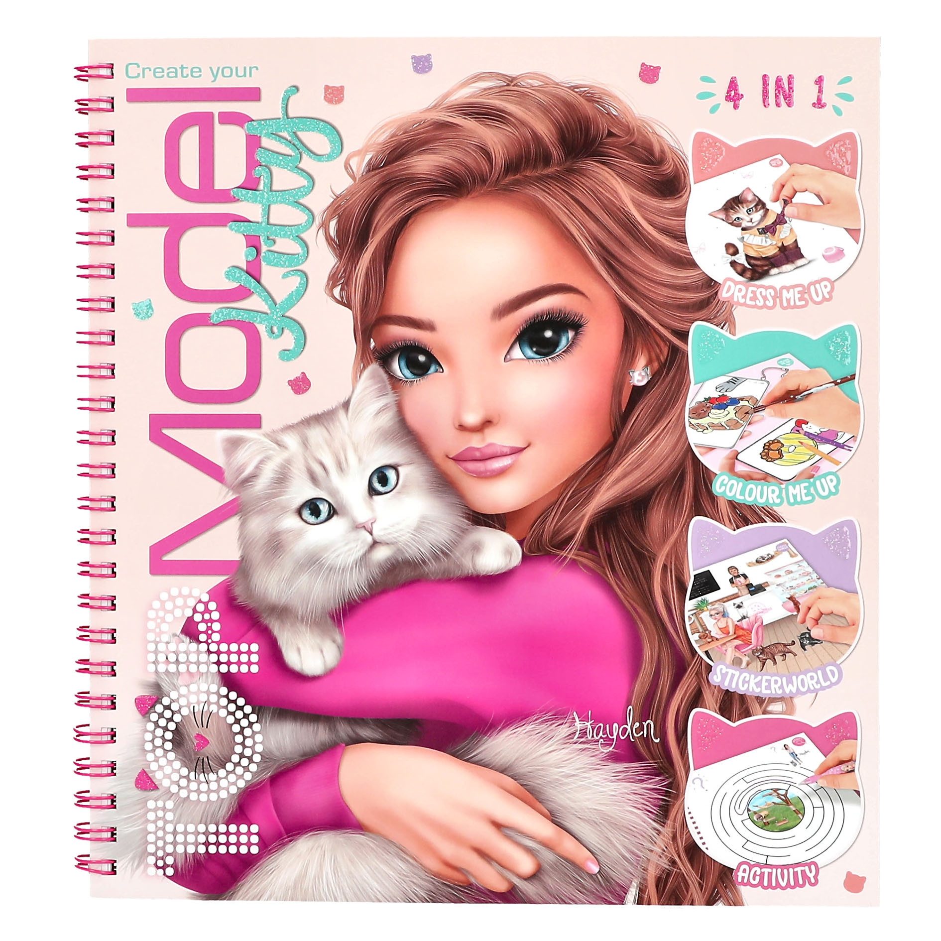 Depesche Malvorlage Create your TOPModel Kitty Malbuch Ausmalbuch Katzen