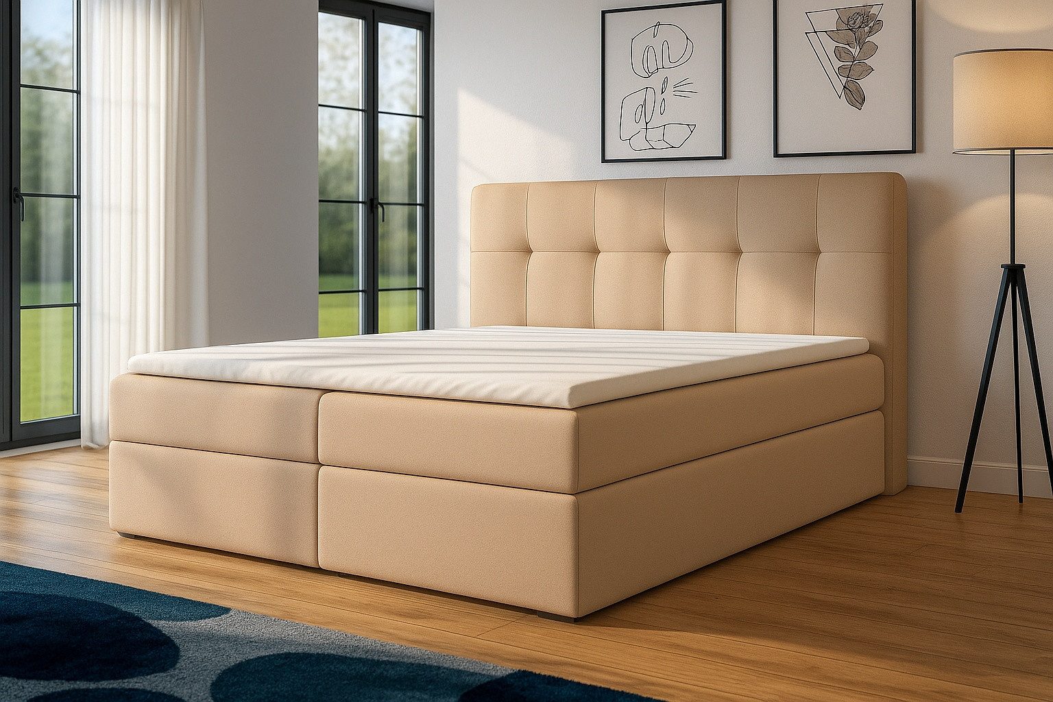 A&J MöbelLand GmbH Boxspringbett REF mit Bettkasten, Topper und gepolsterte günstig online kaufen