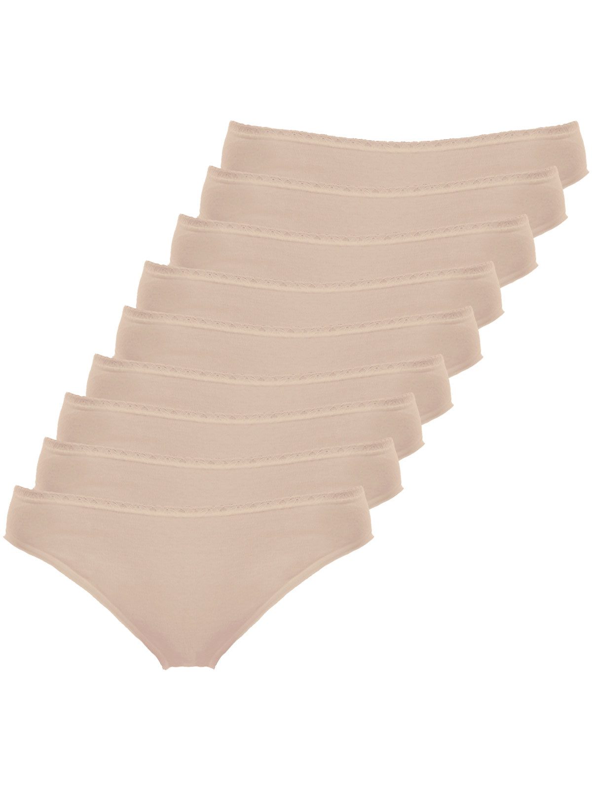 Schöller Hüftslip 9er Pack Damen Midislip Baumwolle (Packung, 9-St)