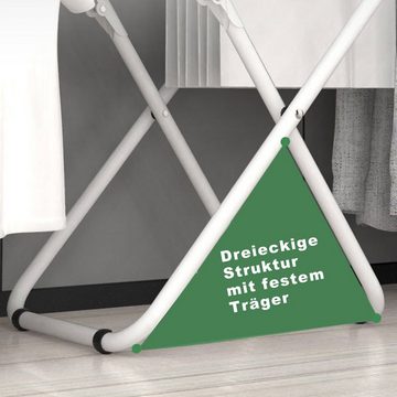 TWSOUL Wäscheständer X-förmiger Boden-Wäscheständer,., Faltbares Design, Weiß