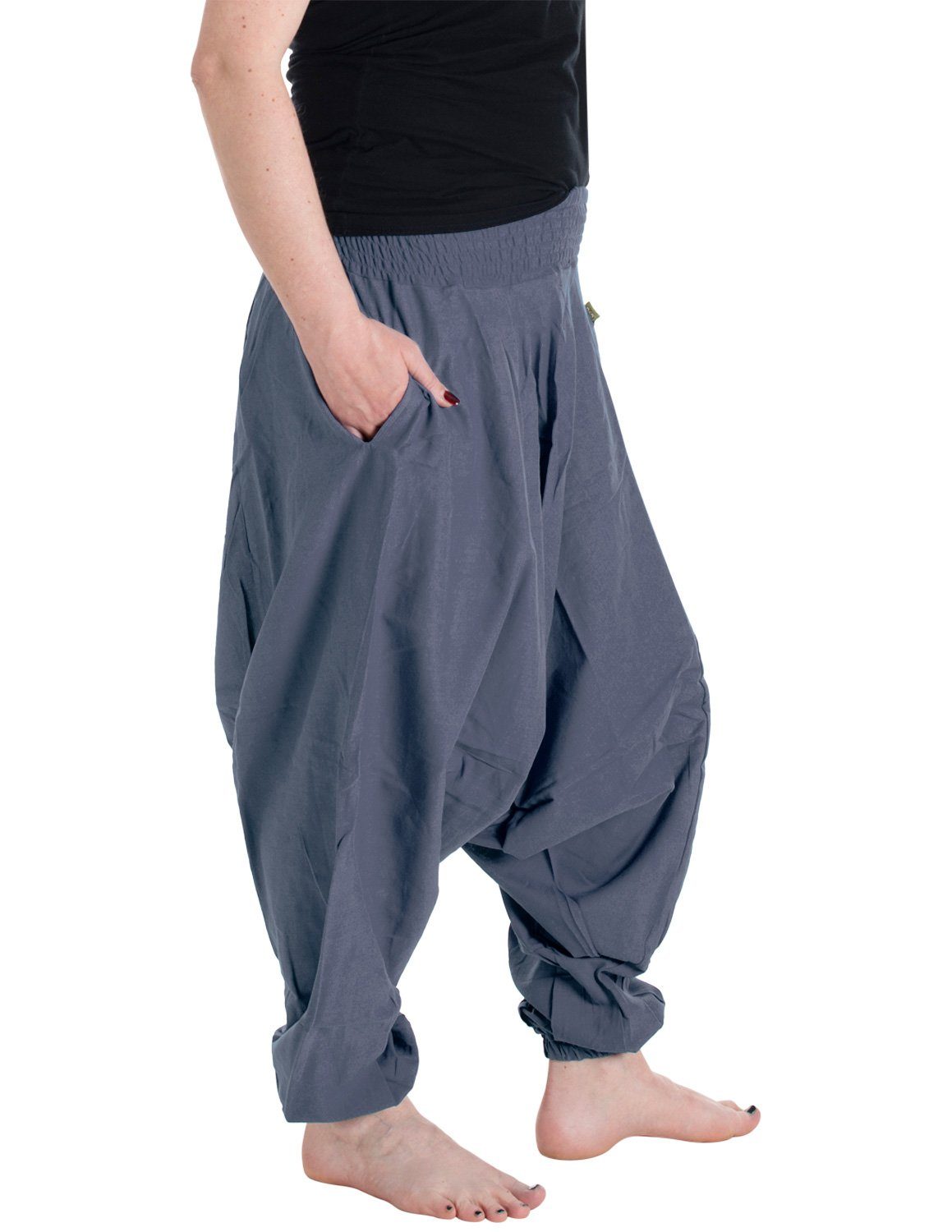 Vishes Haremshose Unisex Haremshose Einfarbig Einheitsgröße 34-46 Orientalisch, Yoga, Festival, Hippie Style