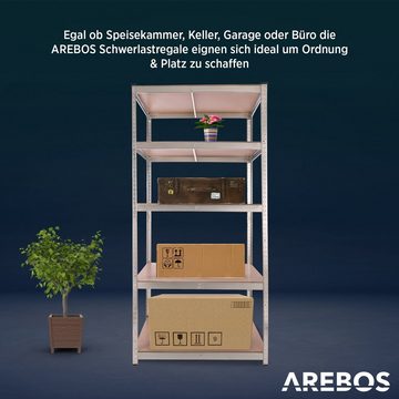 Arebos Schwerlastregal 200 x 90 x 60 cm 875 kg Steckregal Kellerregal Lagerregal
